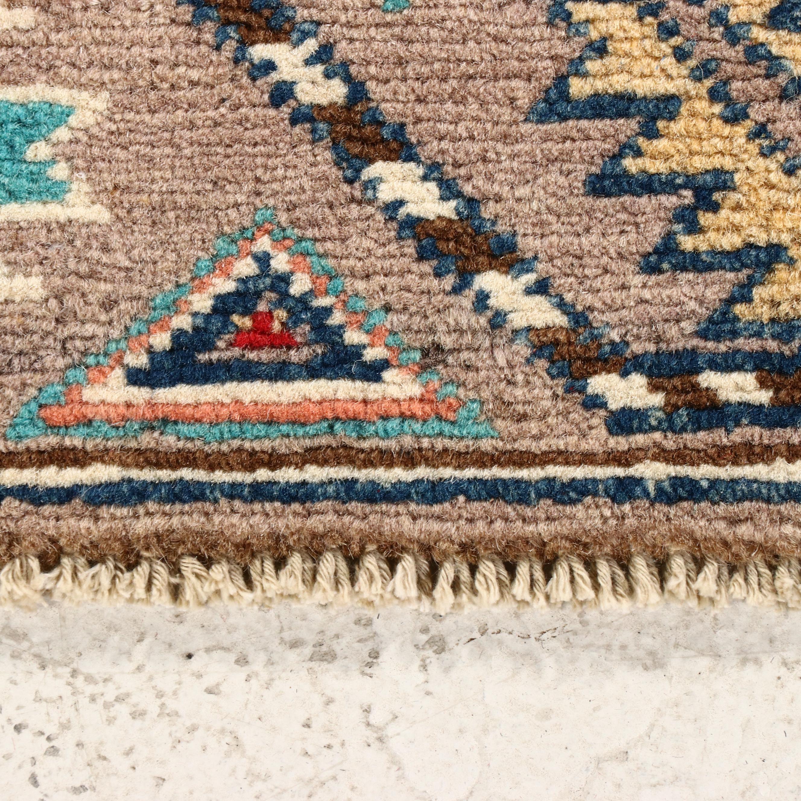1'11 x 5'11 Hand-Knotted Afghan Kazak Carpet Runner