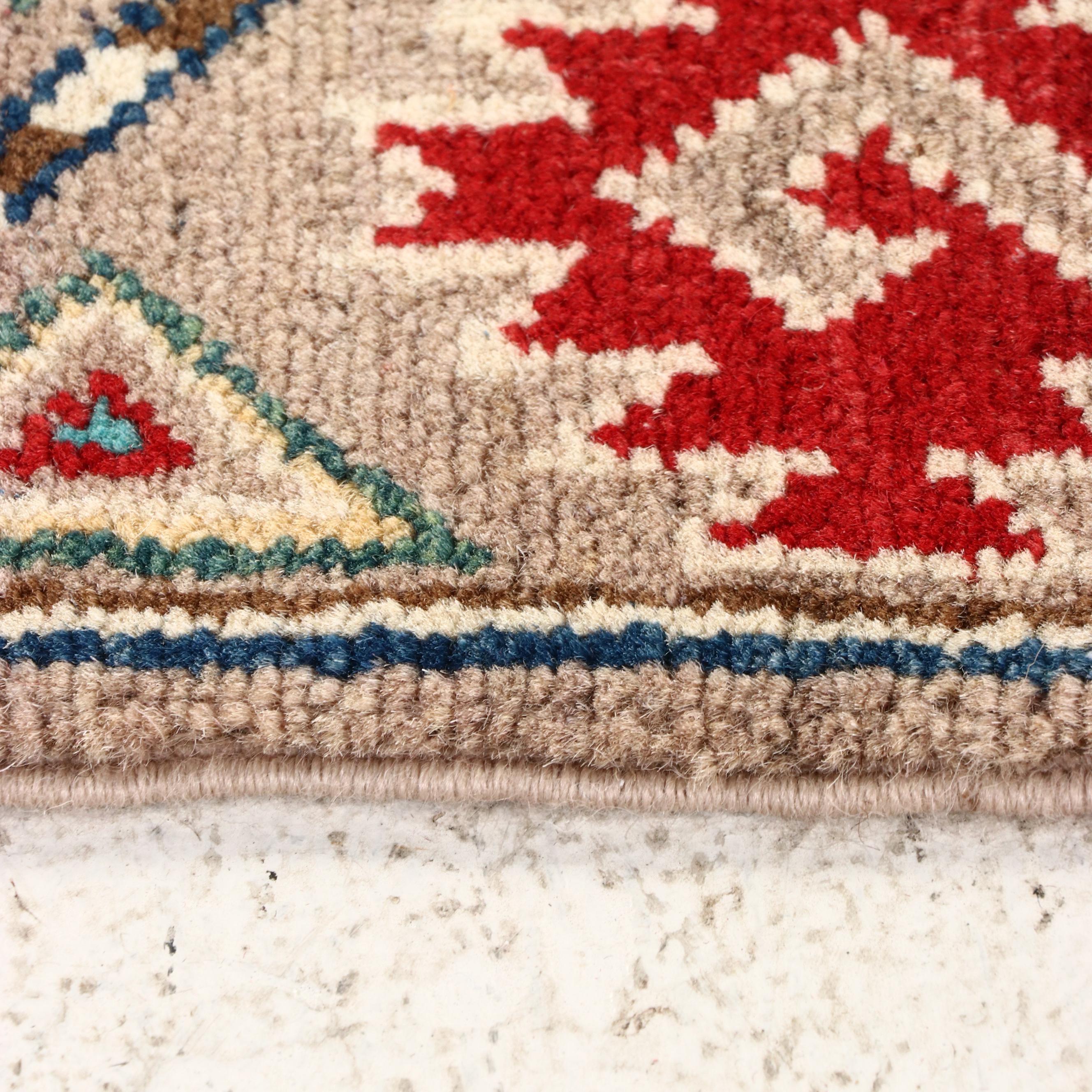 1'11 x 5'11 Hand-Knotted Afghan Kazak Carpet Runner