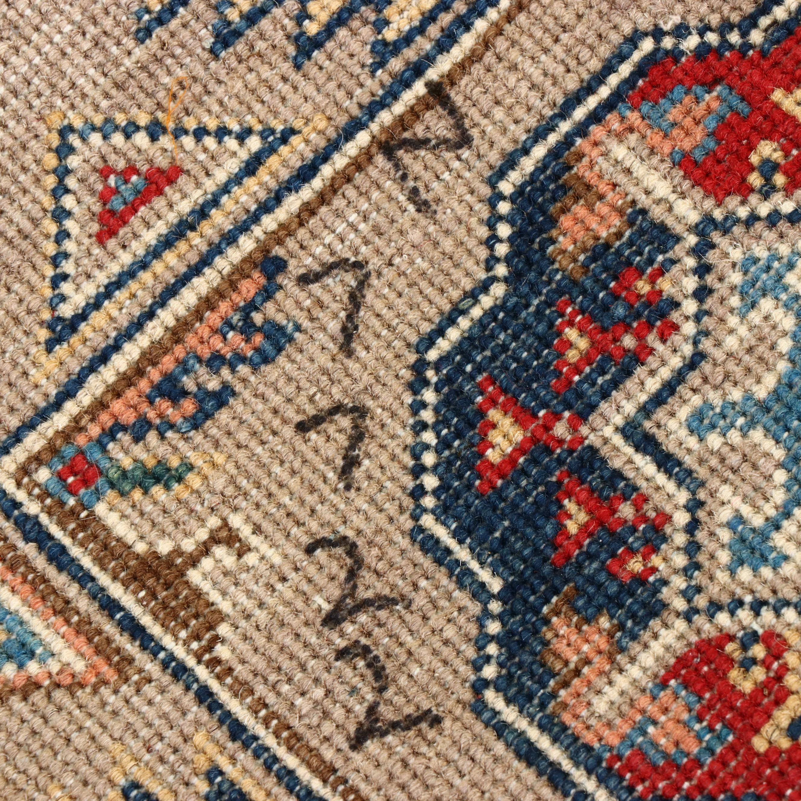 1'11 x 5'11 Hand-Knotted Afghan Kazak Carpet Runner
