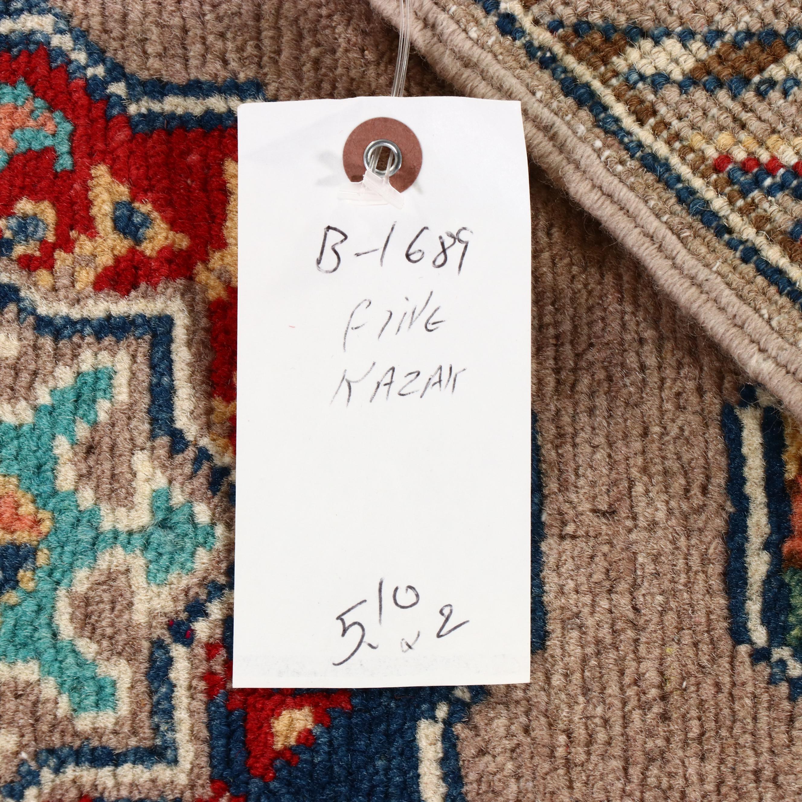 1'11 x 5'11 Hand-Knotted Afghan Kazak Carpet Runner