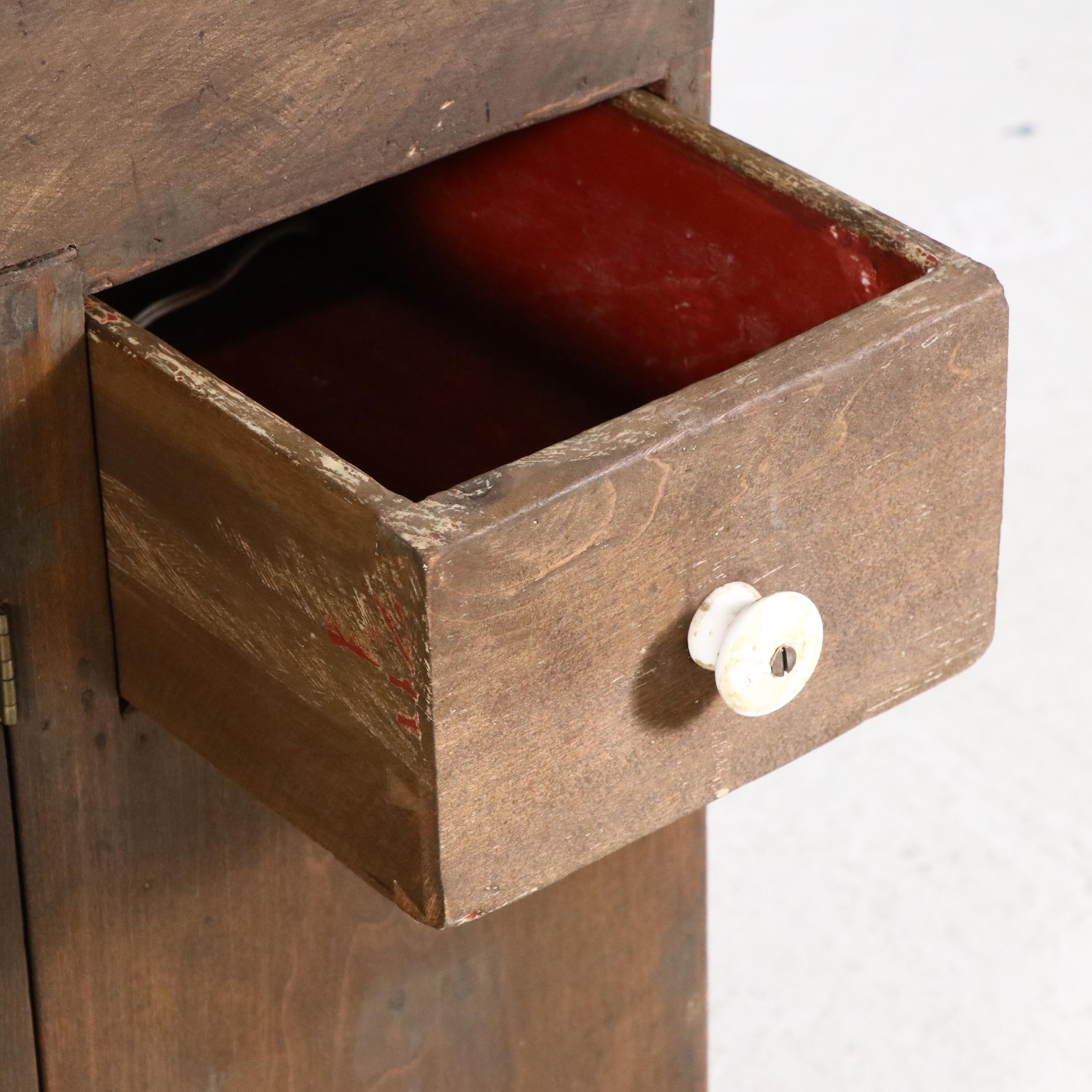 American Primitive Pine Dry Sink with Copper Top, 19th Century