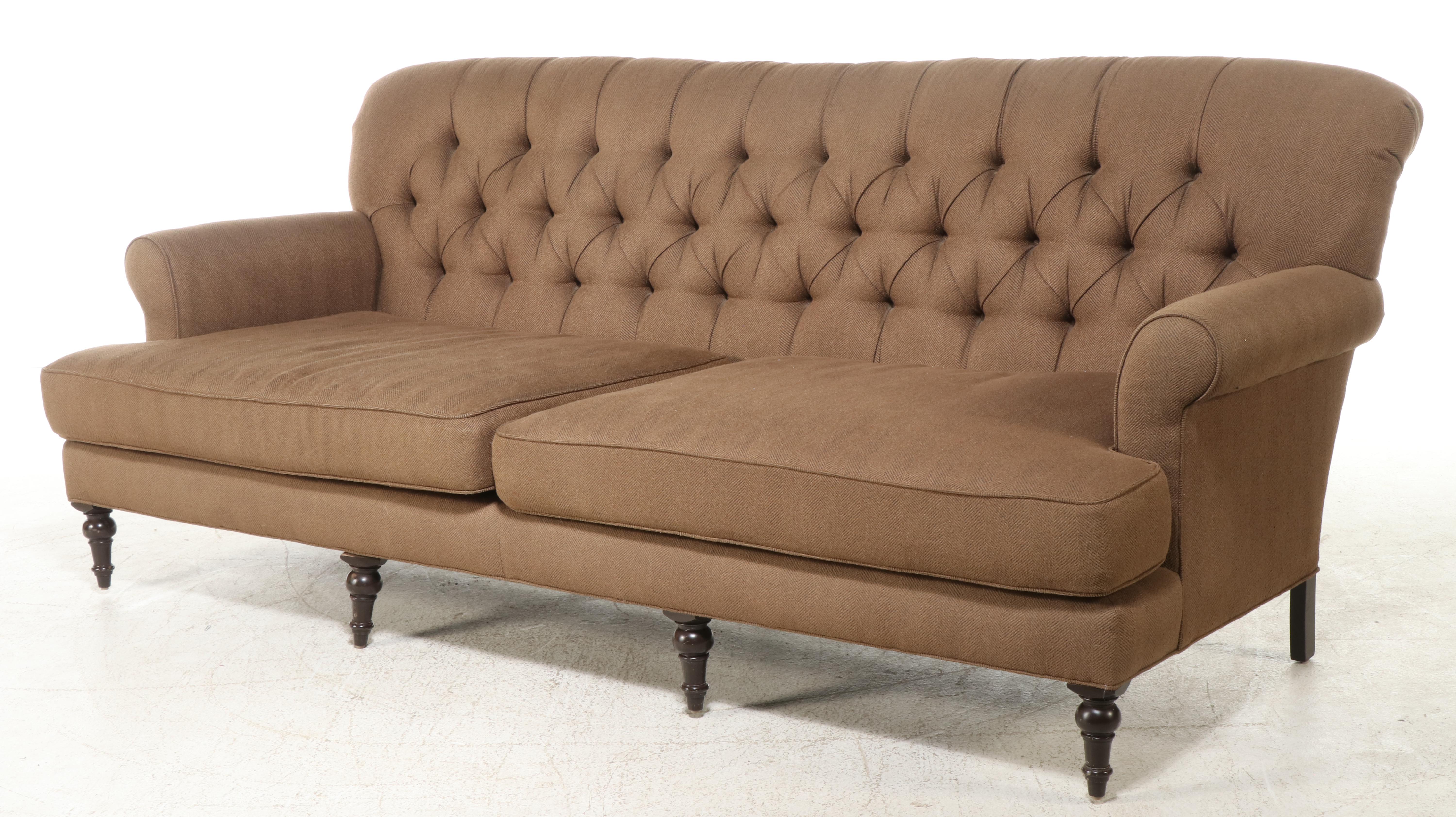 Arhaus Furniture Buttoned-Down Sofa
