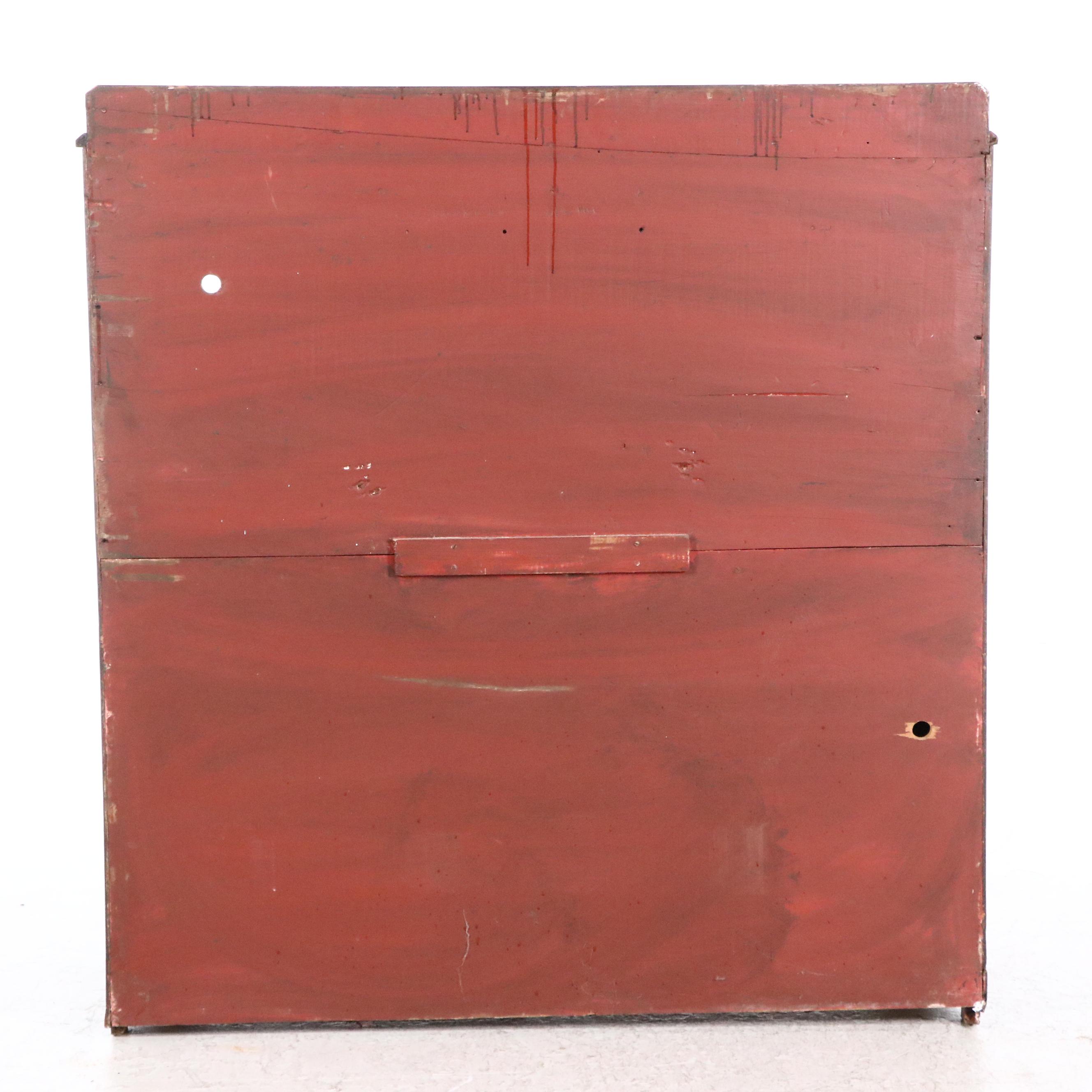 American Primitive Pine Dry Sink with Copper Top, 19th Century