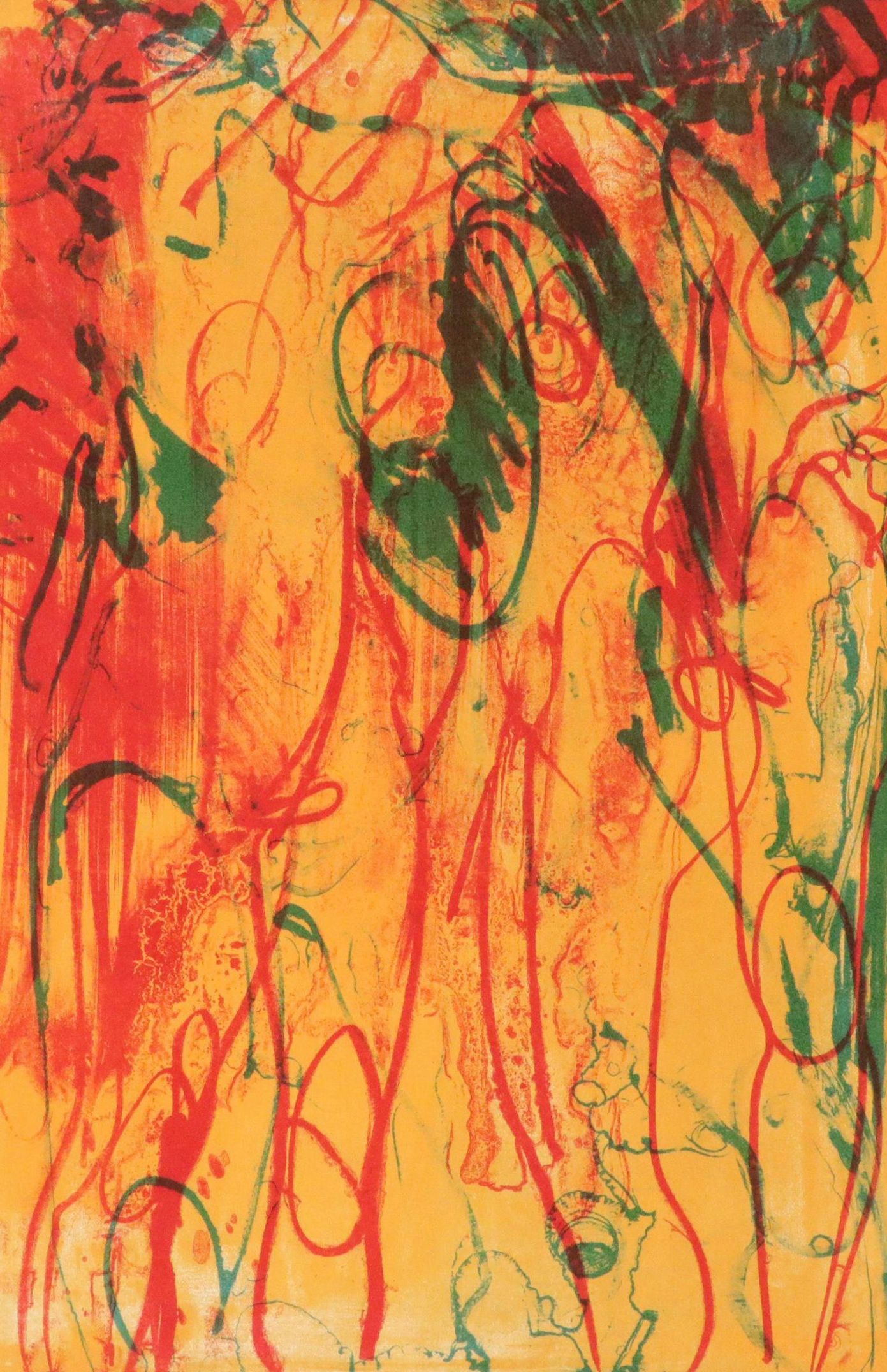 Jack Meanwell Abstract Expressionist Lithograph, 1979