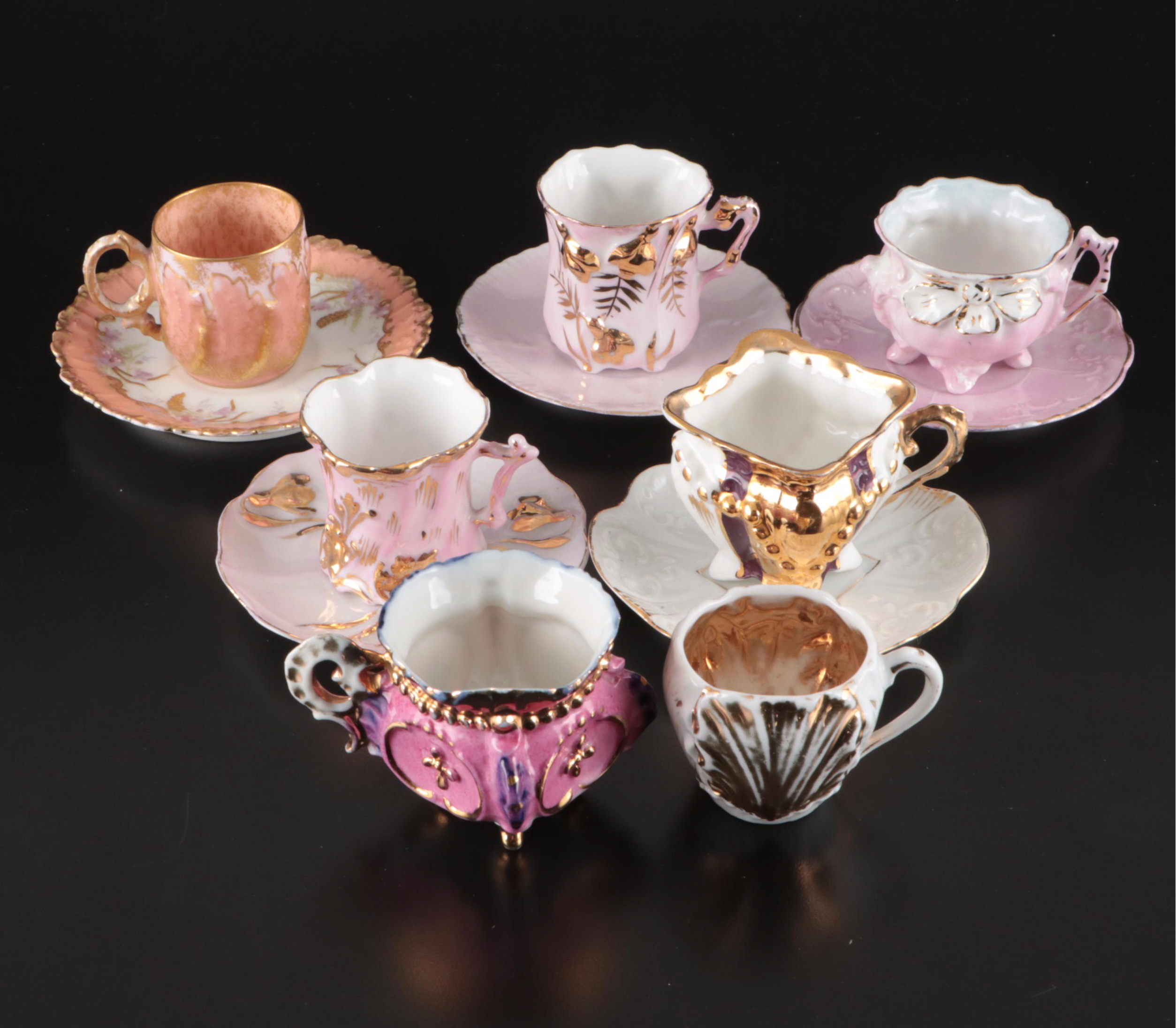 Royal Crown Derby "Olde Avesbury" with Victorian Luster Cups and Other Tableware