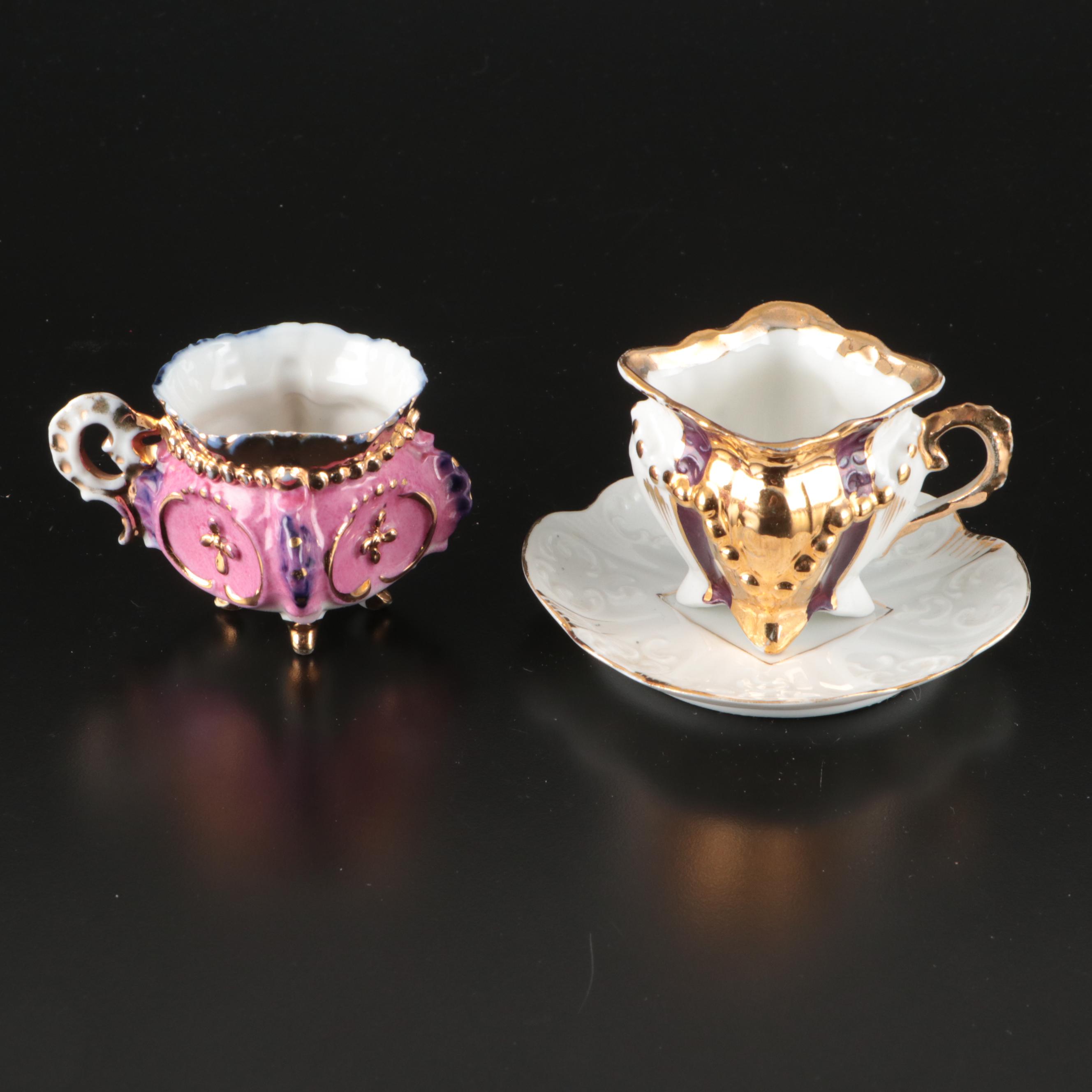 Royal Crown Derby "Olde Avesbury" with Victorian Luster Cups and Other Tableware