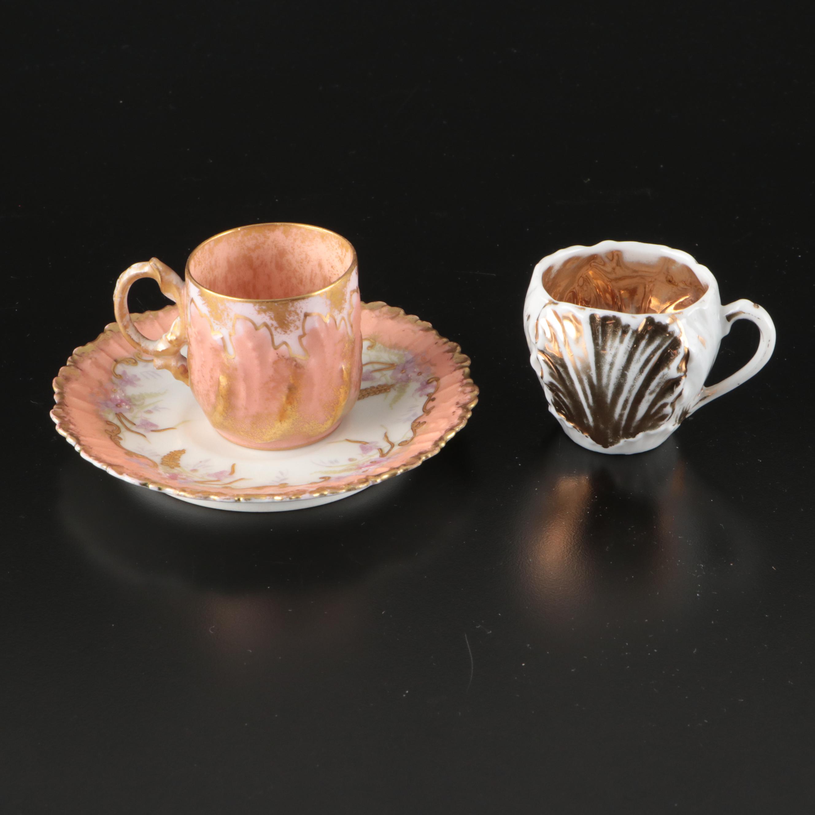 Royal Crown Derby "Olde Avesbury" with Victorian Luster Cups and Other Tableware