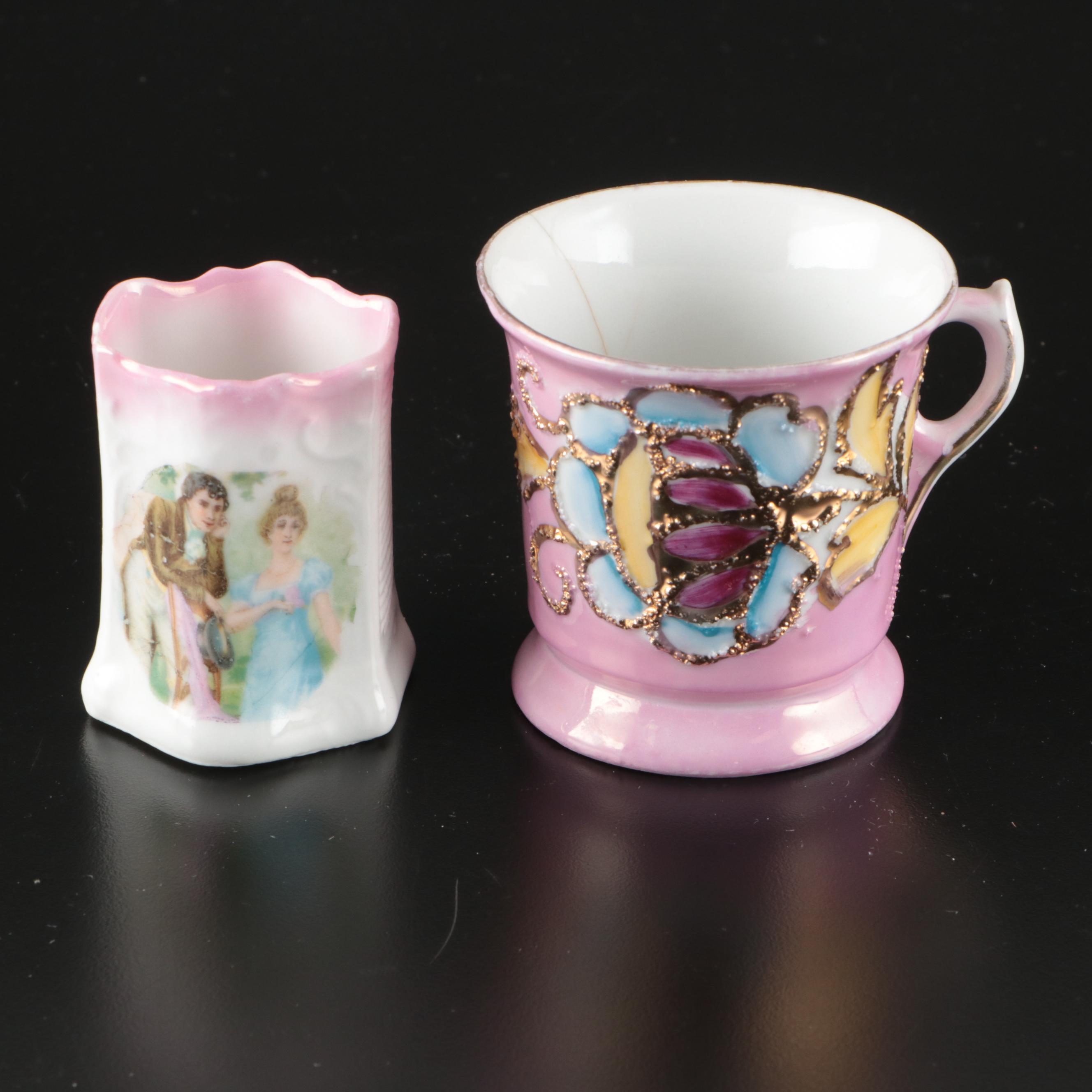 Royal Crown Derby "Olde Avesbury" with Victorian Luster Cups and Other Tableware