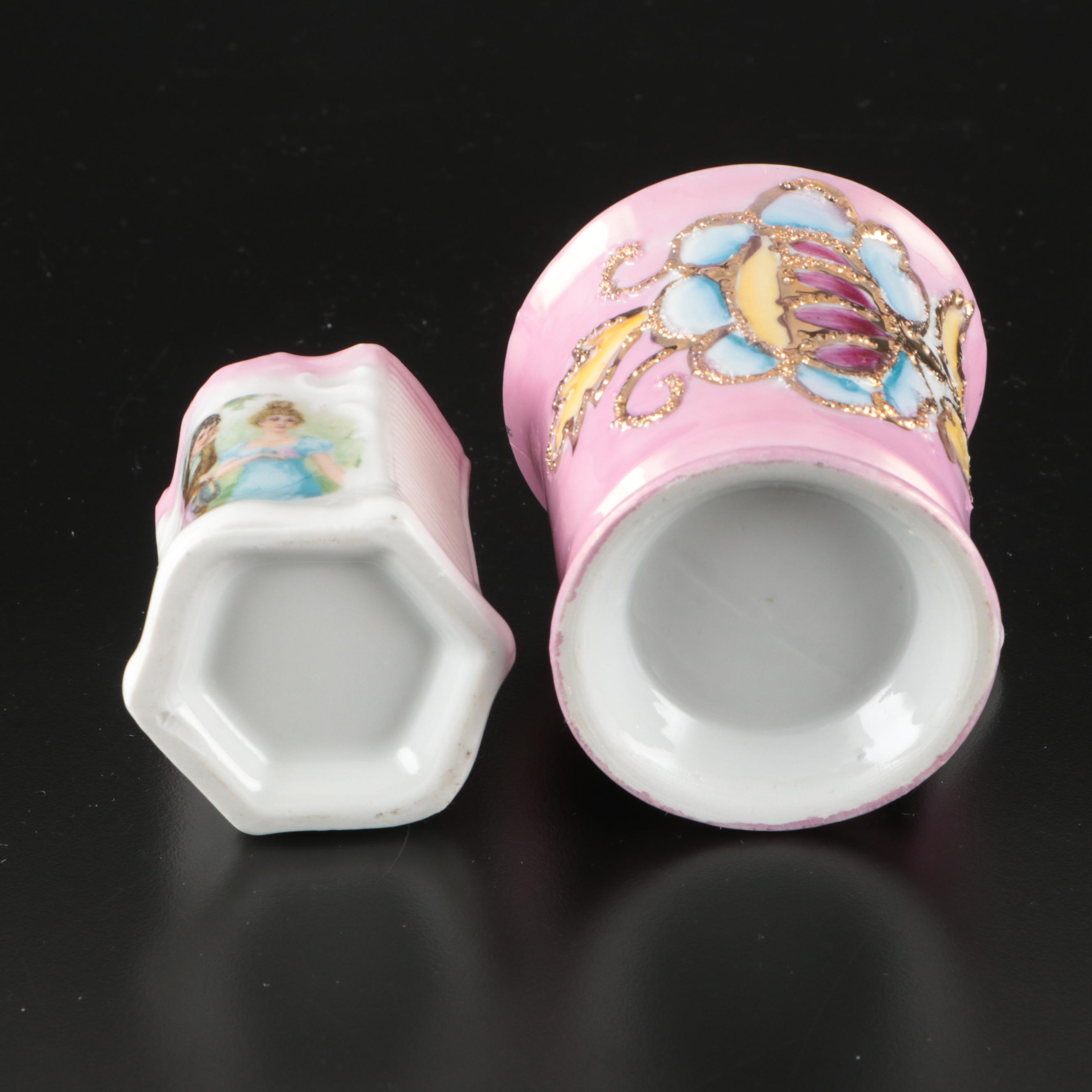 Royal Crown Derby "Olde Avesbury" with Victorian Luster Cups and Other Tableware