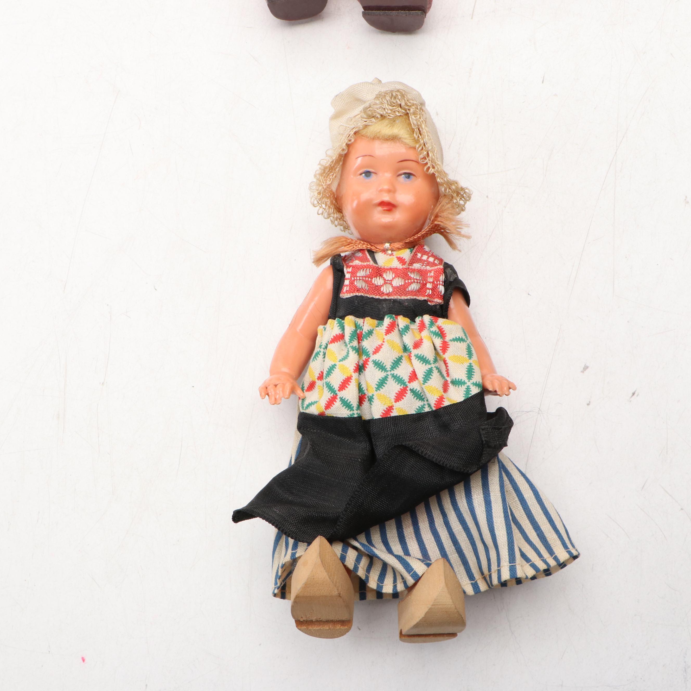 Madame Alexander "Amy" and "Meg" Dolls with More Porcelain and Plastic Dolls