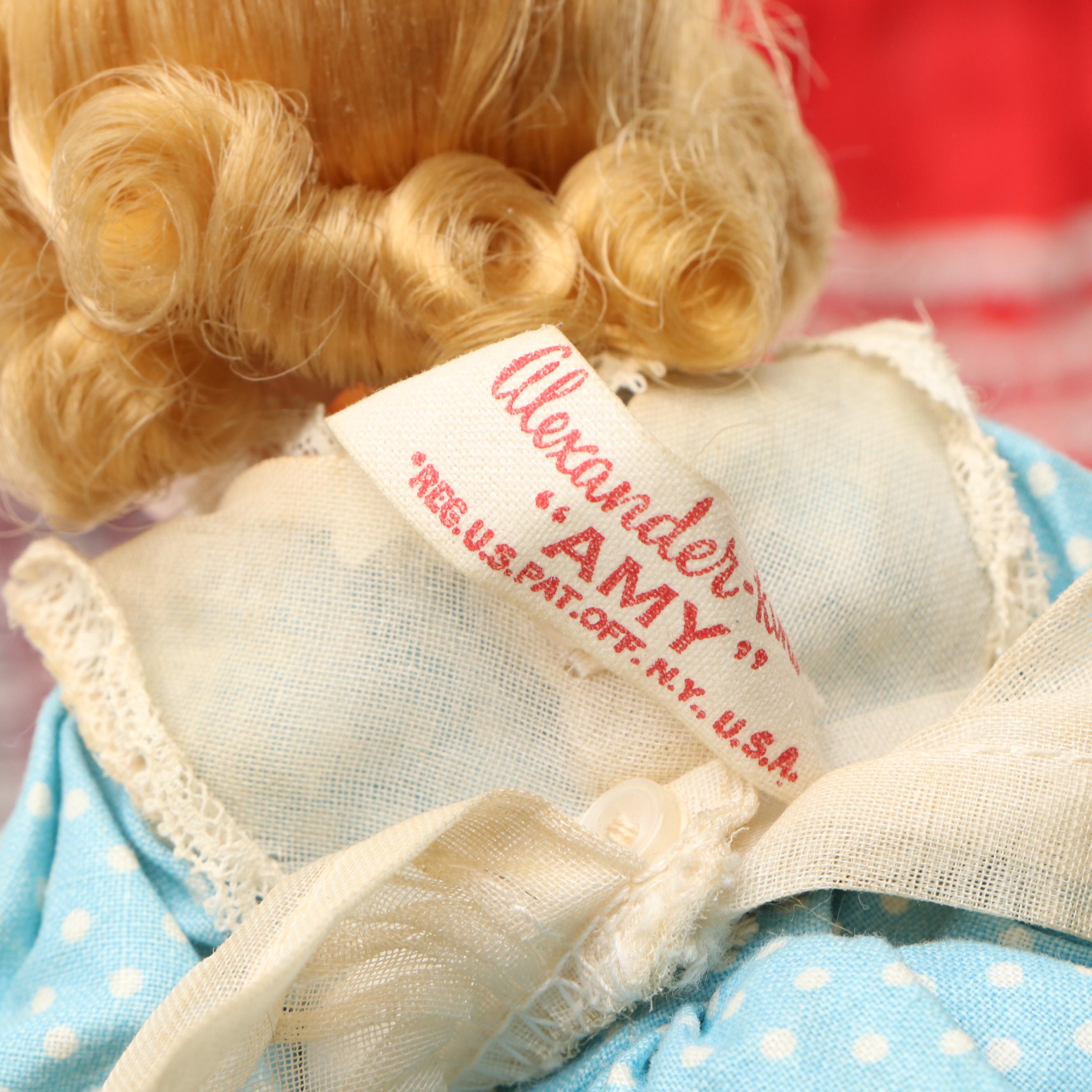 Madame Alexander "Amy" and "Meg" Dolls with More Porcelain and Plastic Dolls