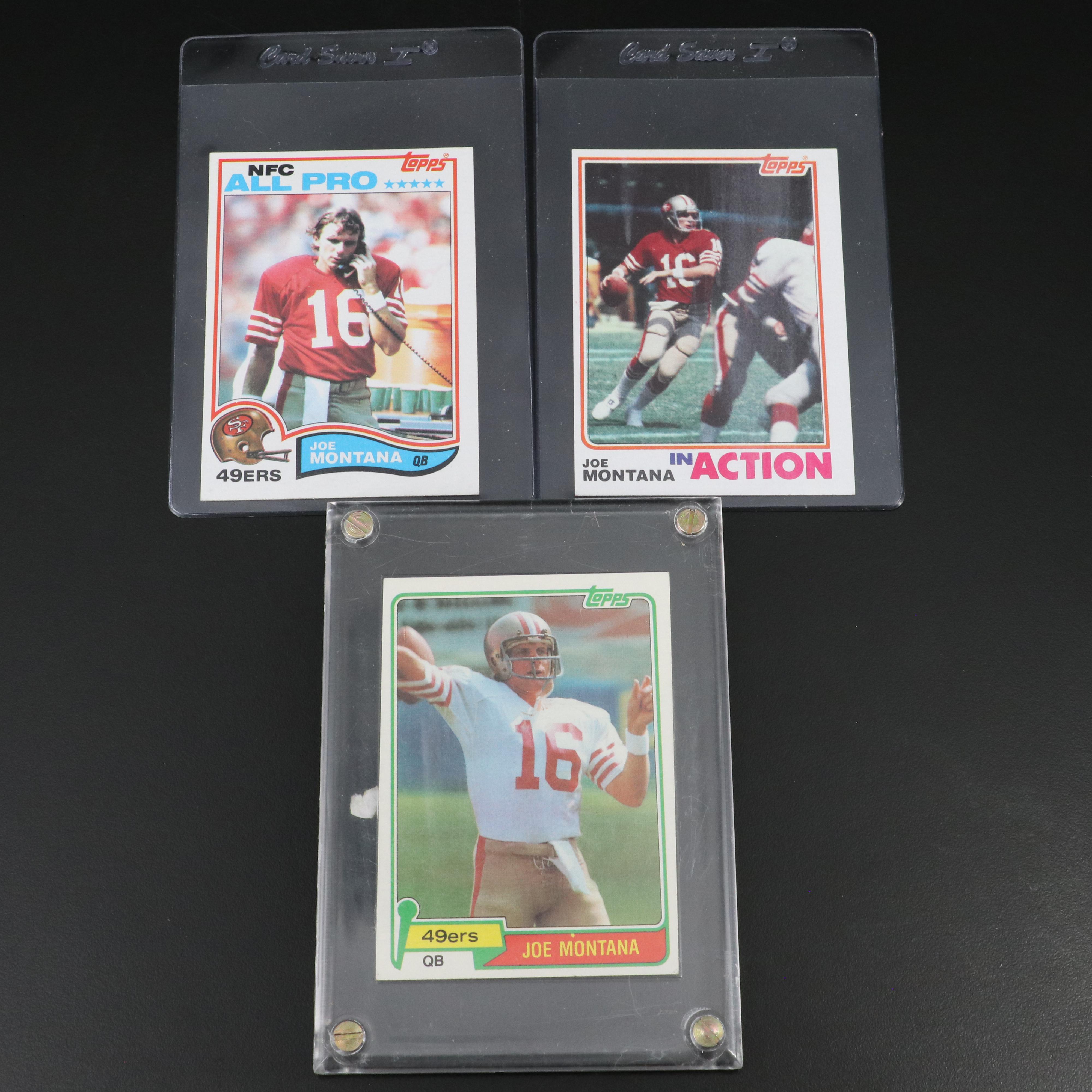1981 and 1982 Topps Football Card Sets Featuring Joe Montana Rookie and More