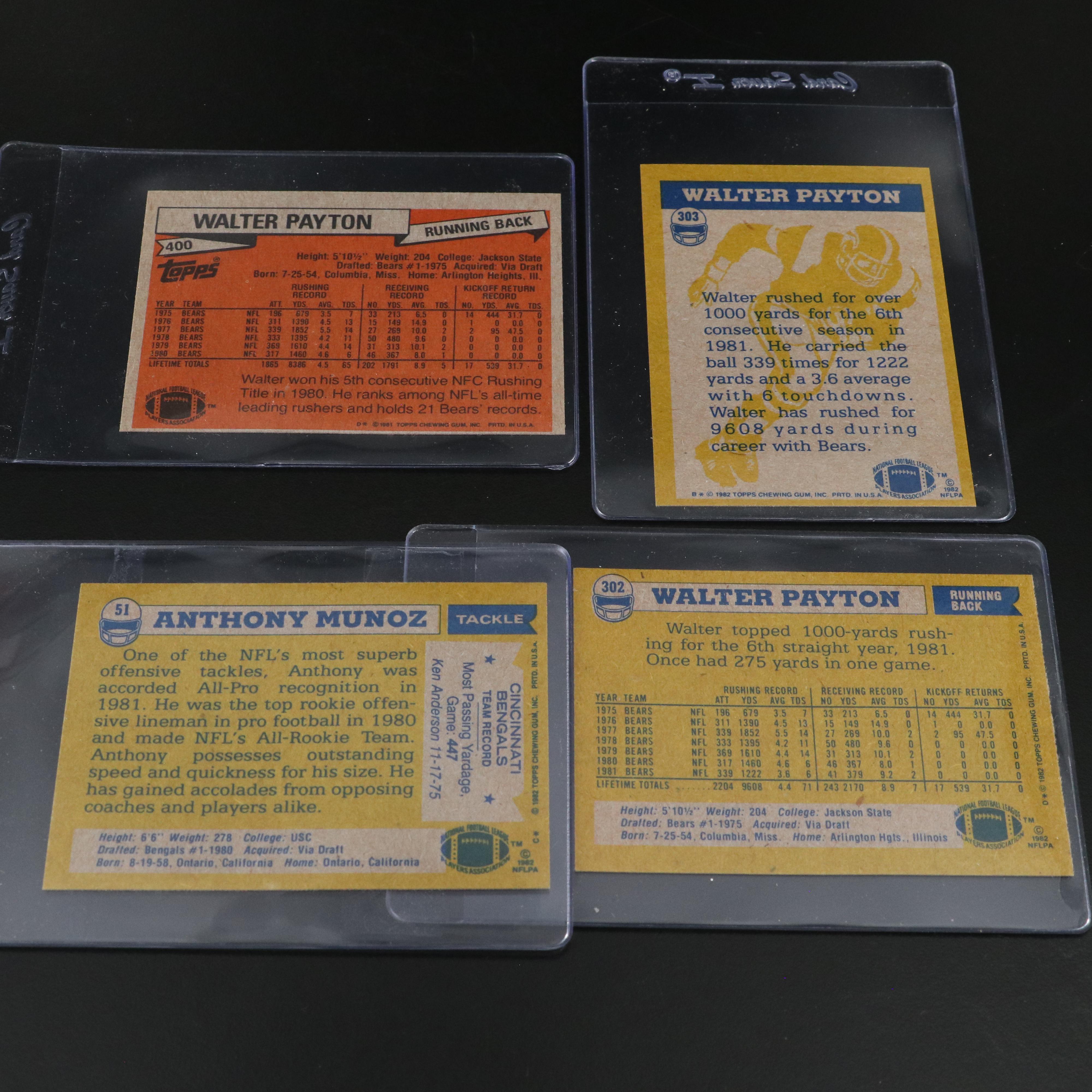 1981 and 1982 Topps Football Card Sets Featuring Joe Montana Rookie and More