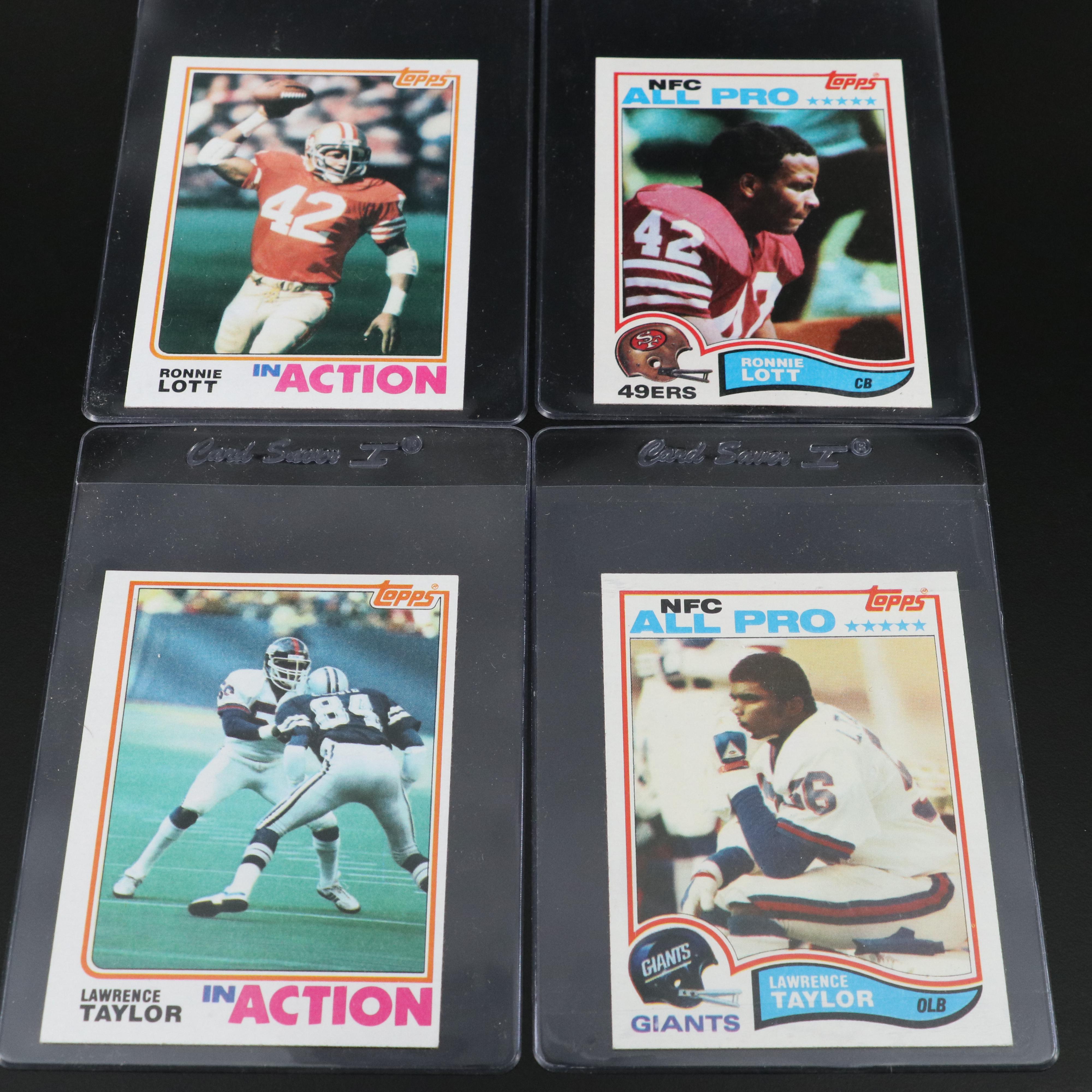 1981 and 1982 Topps Football Card Sets Featuring Joe Montana Rookie and More