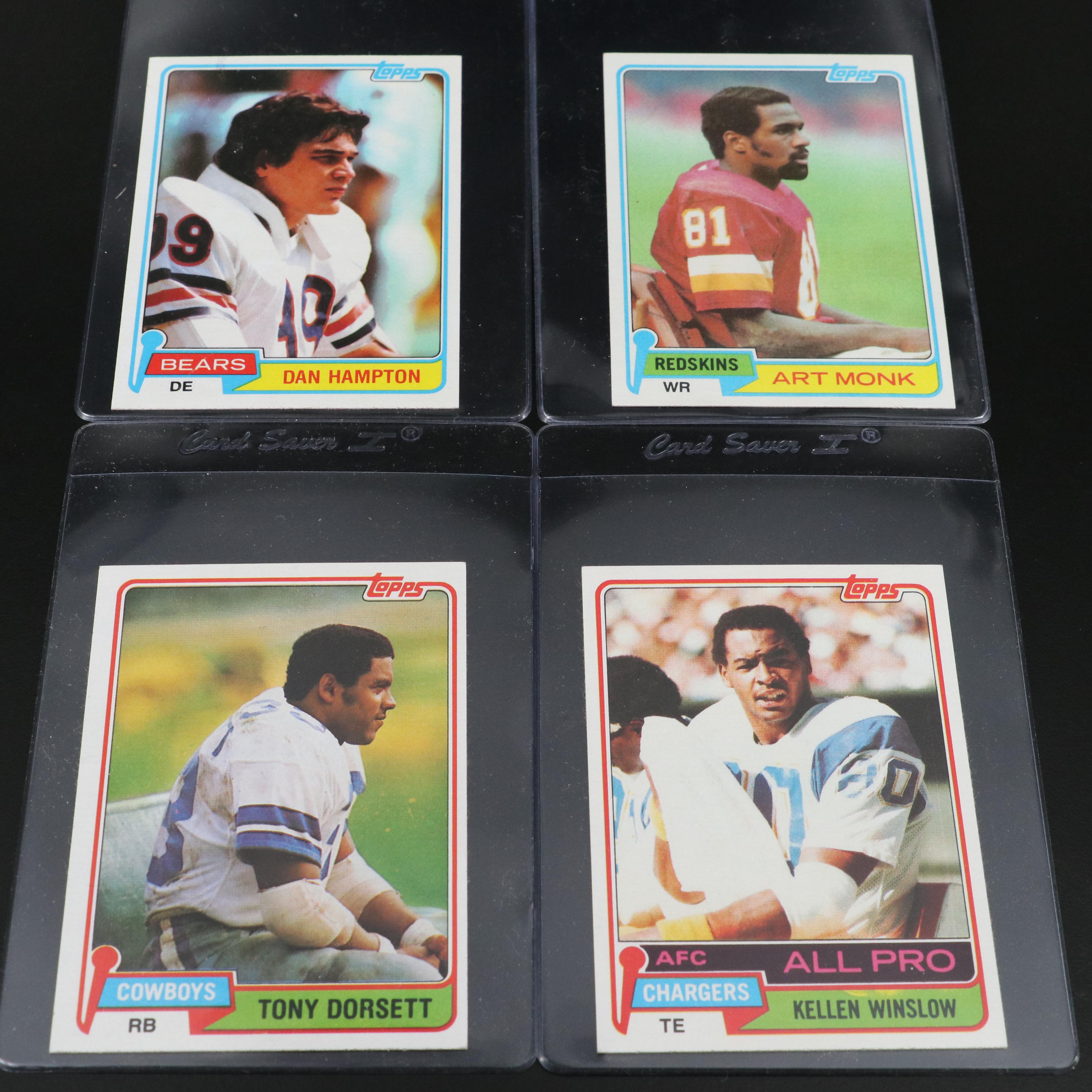 1981 and 1982 Topps Football Card Sets Featuring Joe Montana Rookie and More