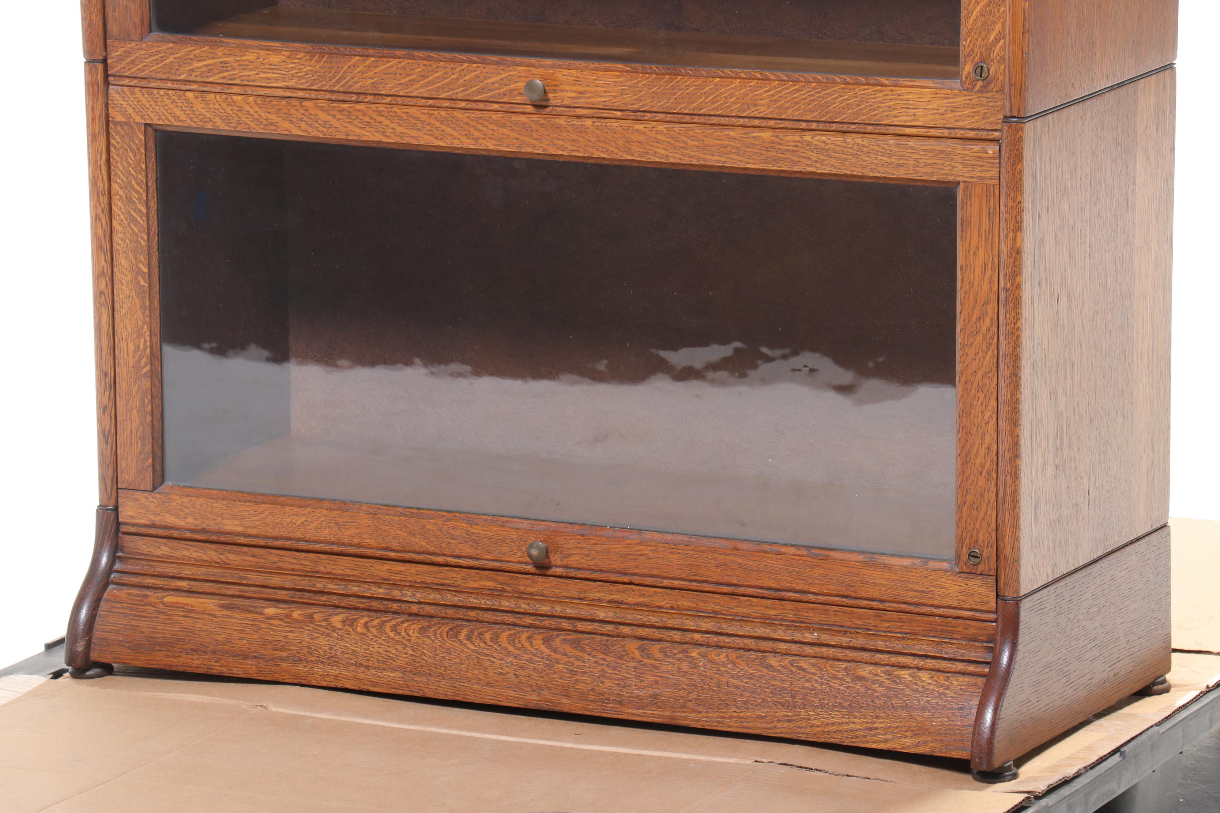 American Quartersawn Oak Four-Stack Barrister's Bookcase, Early 20th Century