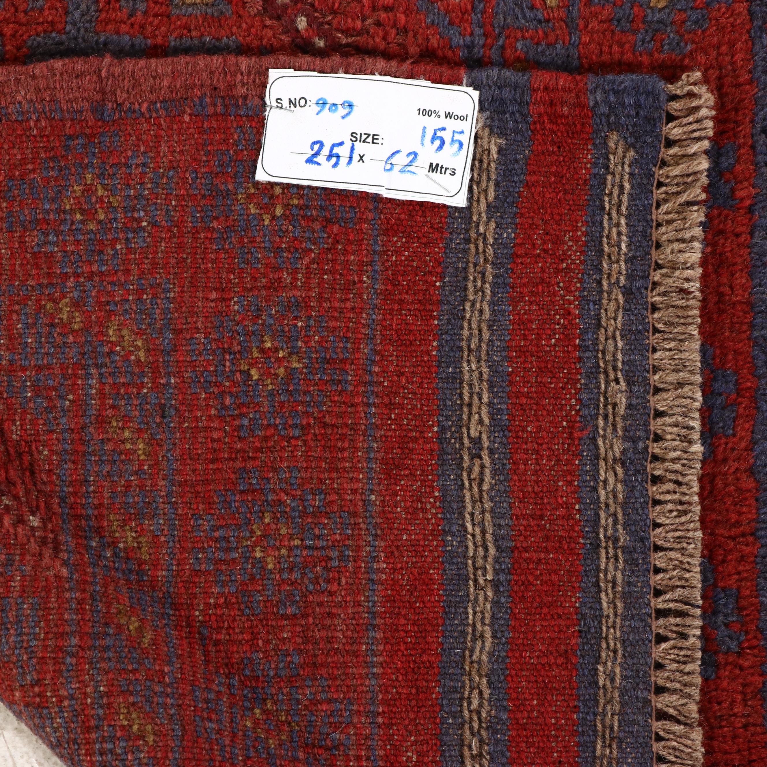 2'1 x 8'3 Handwoven Afghan Mashwani Carpet Runner