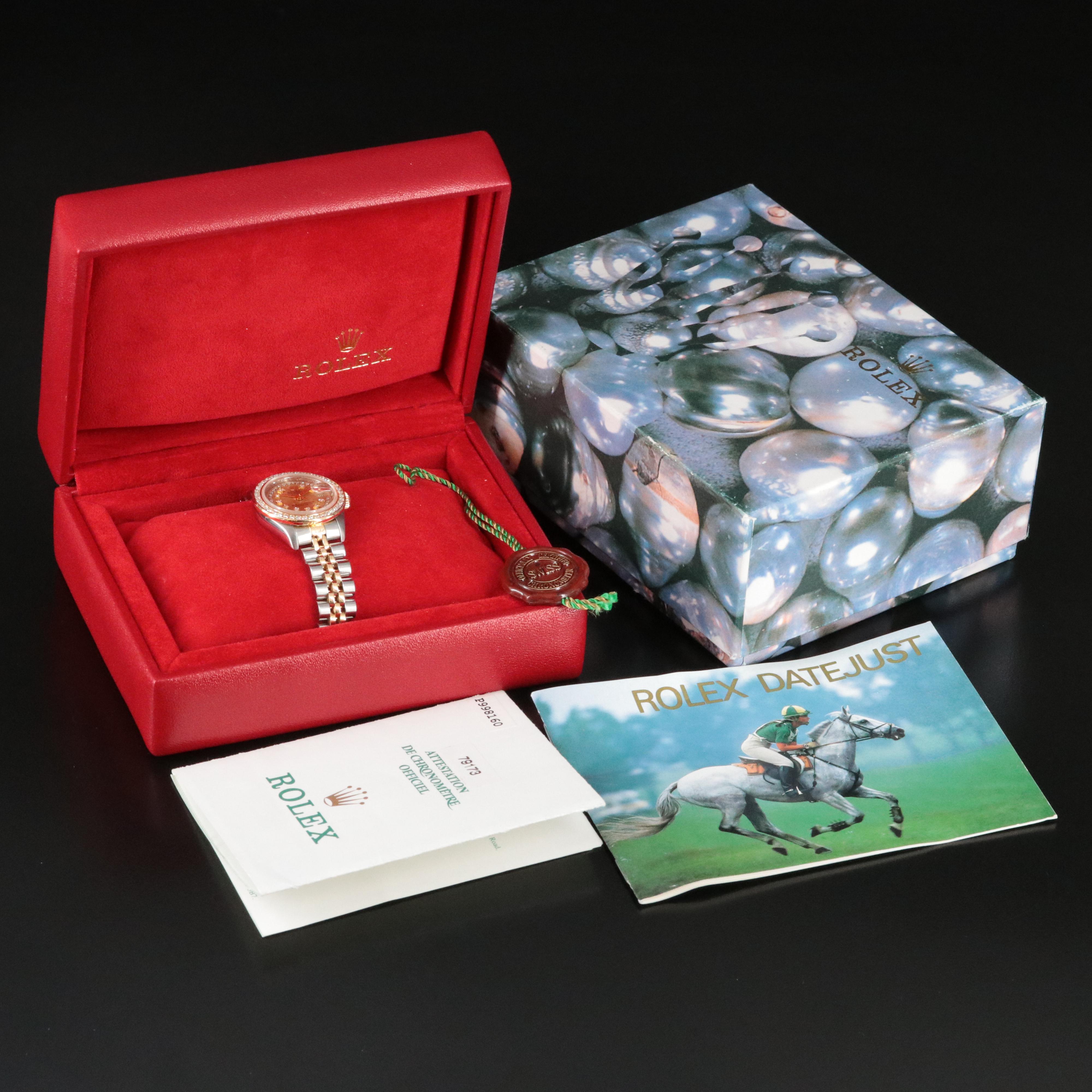 2000 Rolex Custom Diamond Dial and Bezel Lady-Datejust Watch