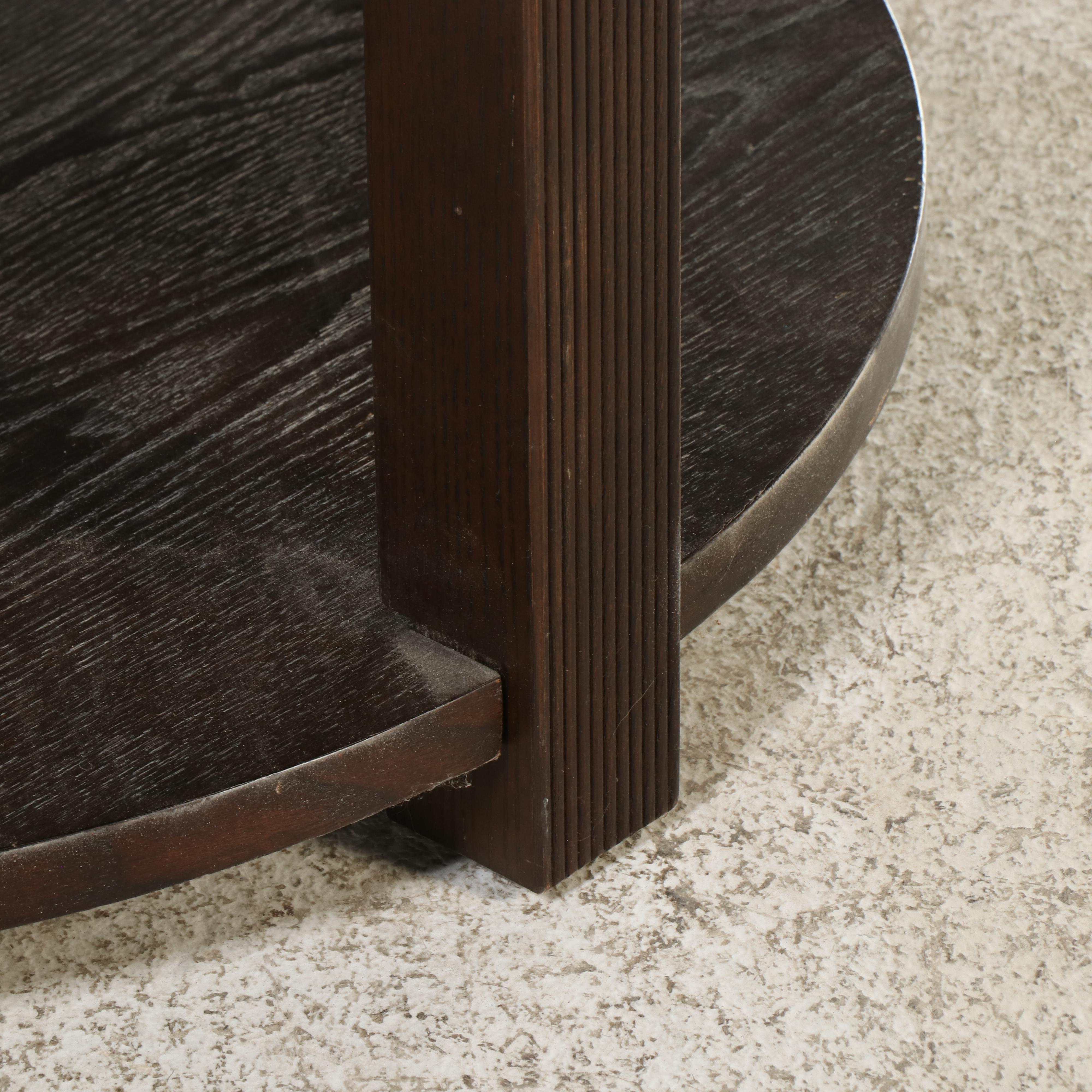 Contemporary Wood Three-Tier Side Table