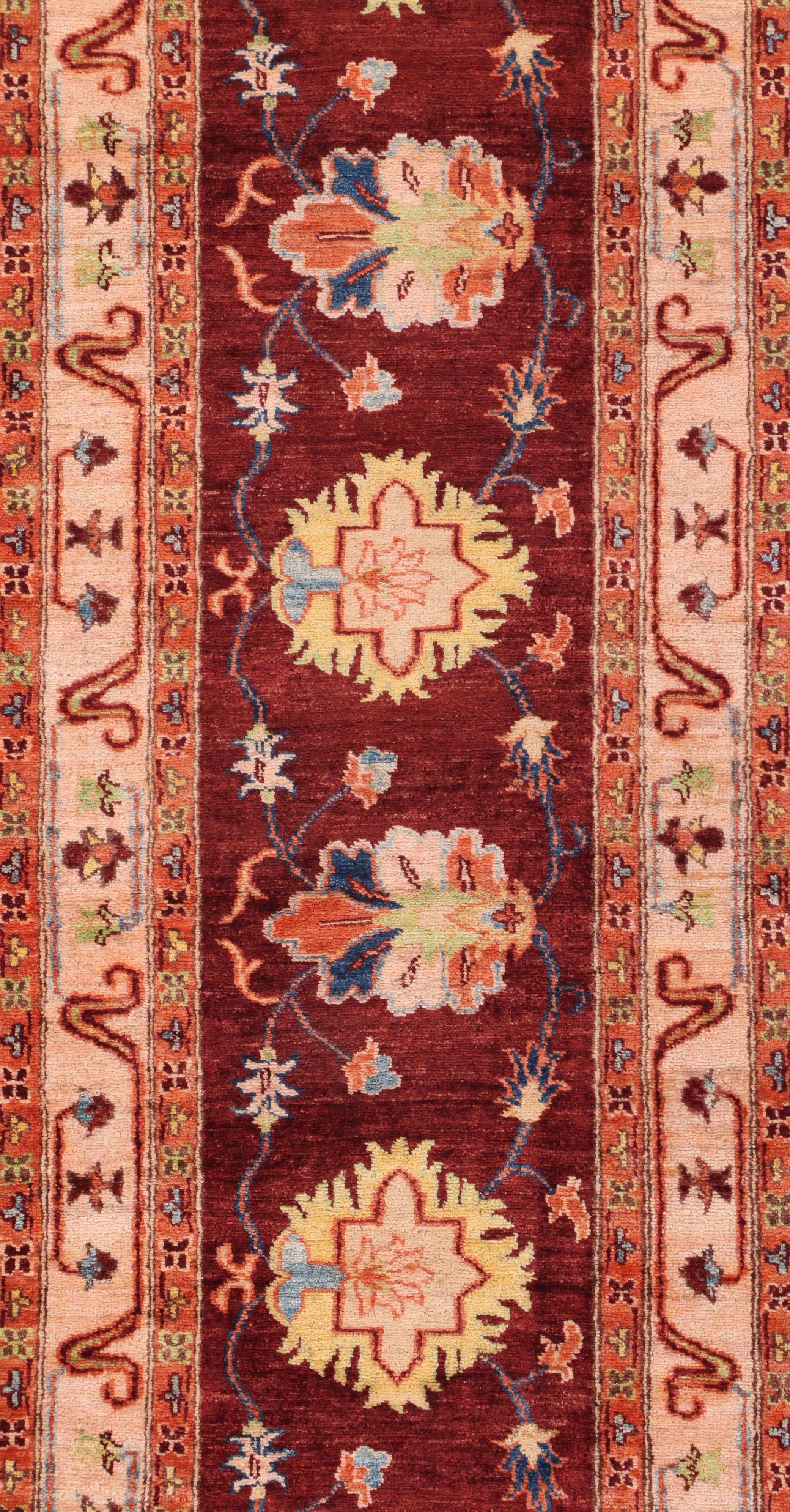 2'8 x 9'4 Hand-Knotted Pakistani Chobi Carpet Runner