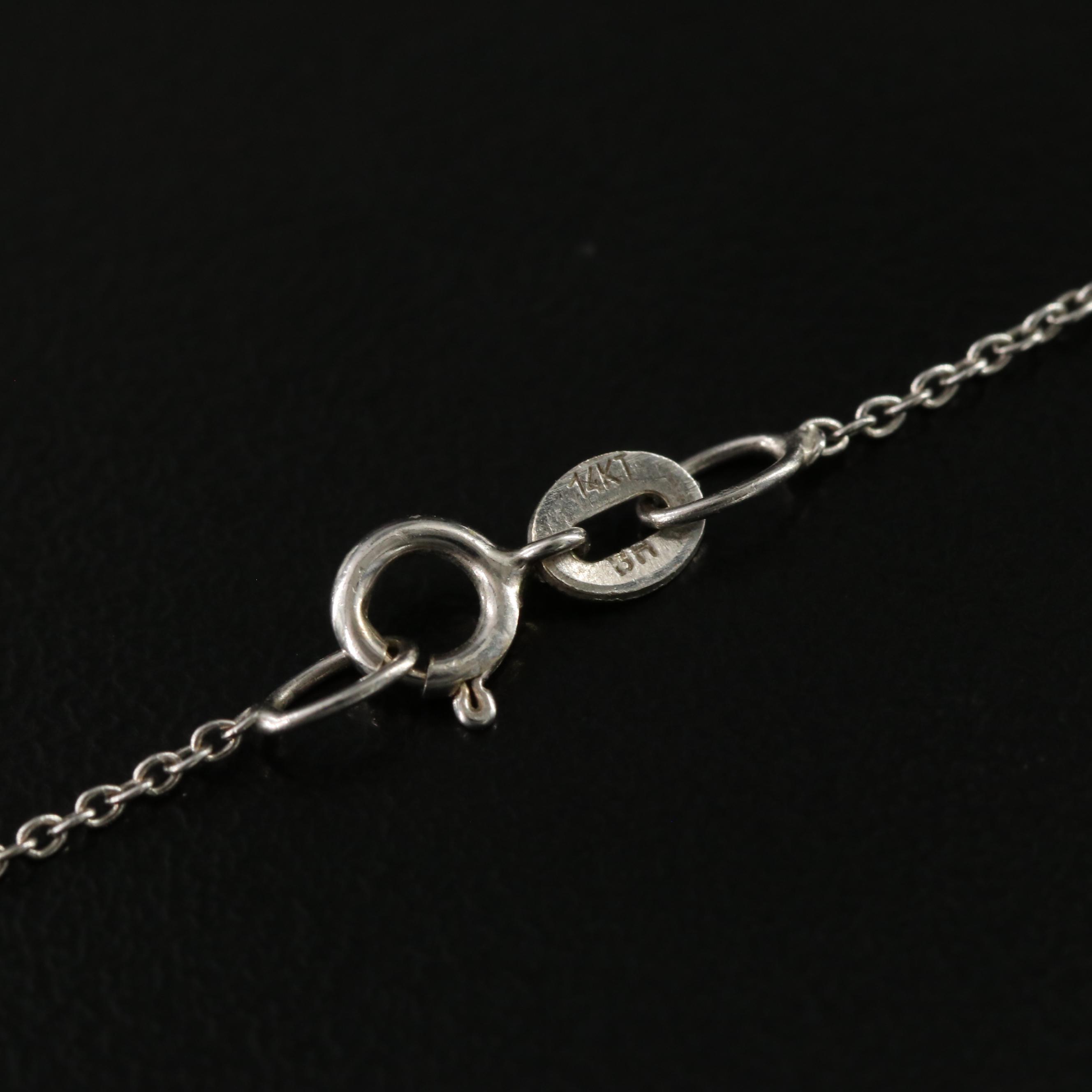 14K Sapphire and Diamond Pendant Necklace