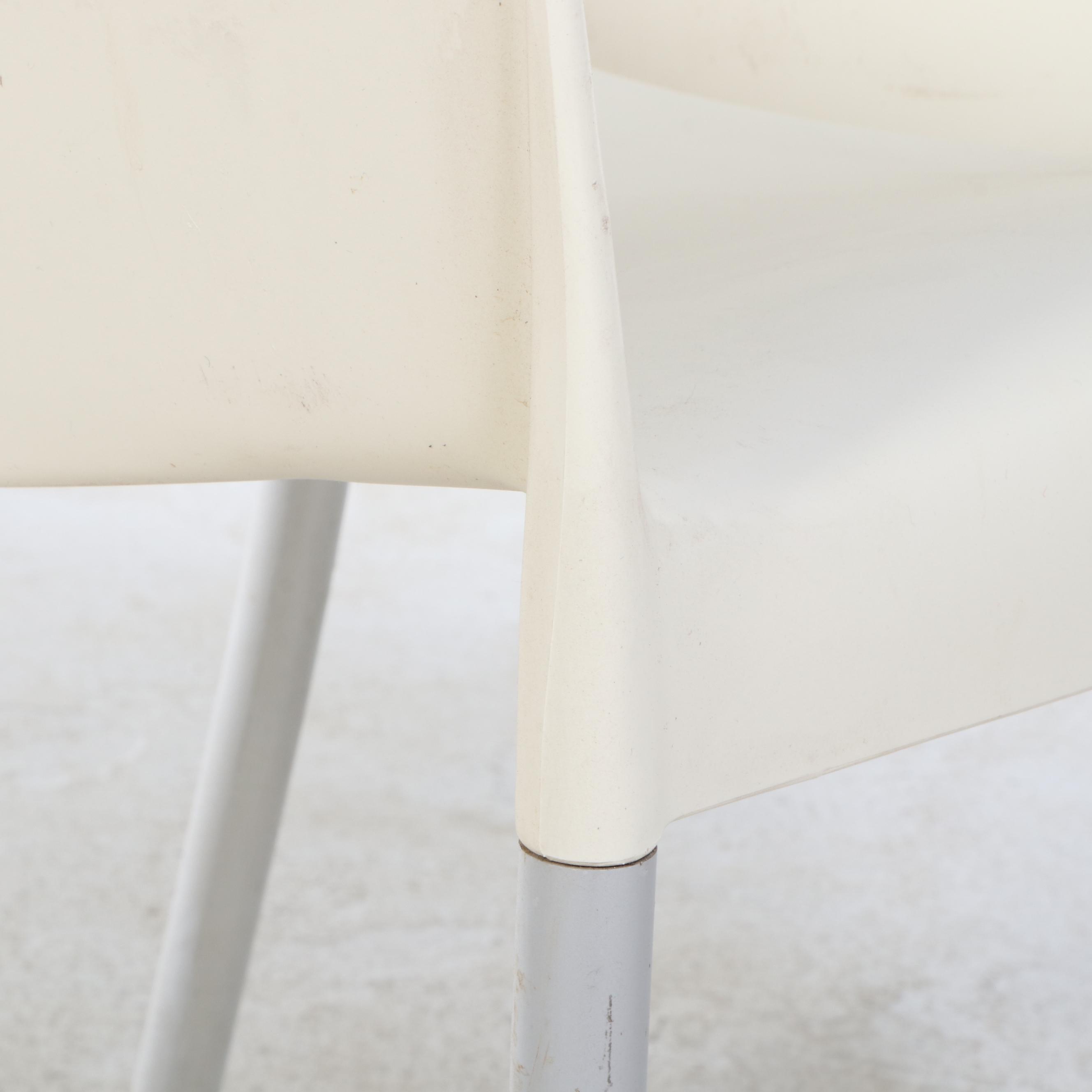 Four Philippe Starck for Kartell "Dr. No" Polypropylene and Aluminum Armchairs