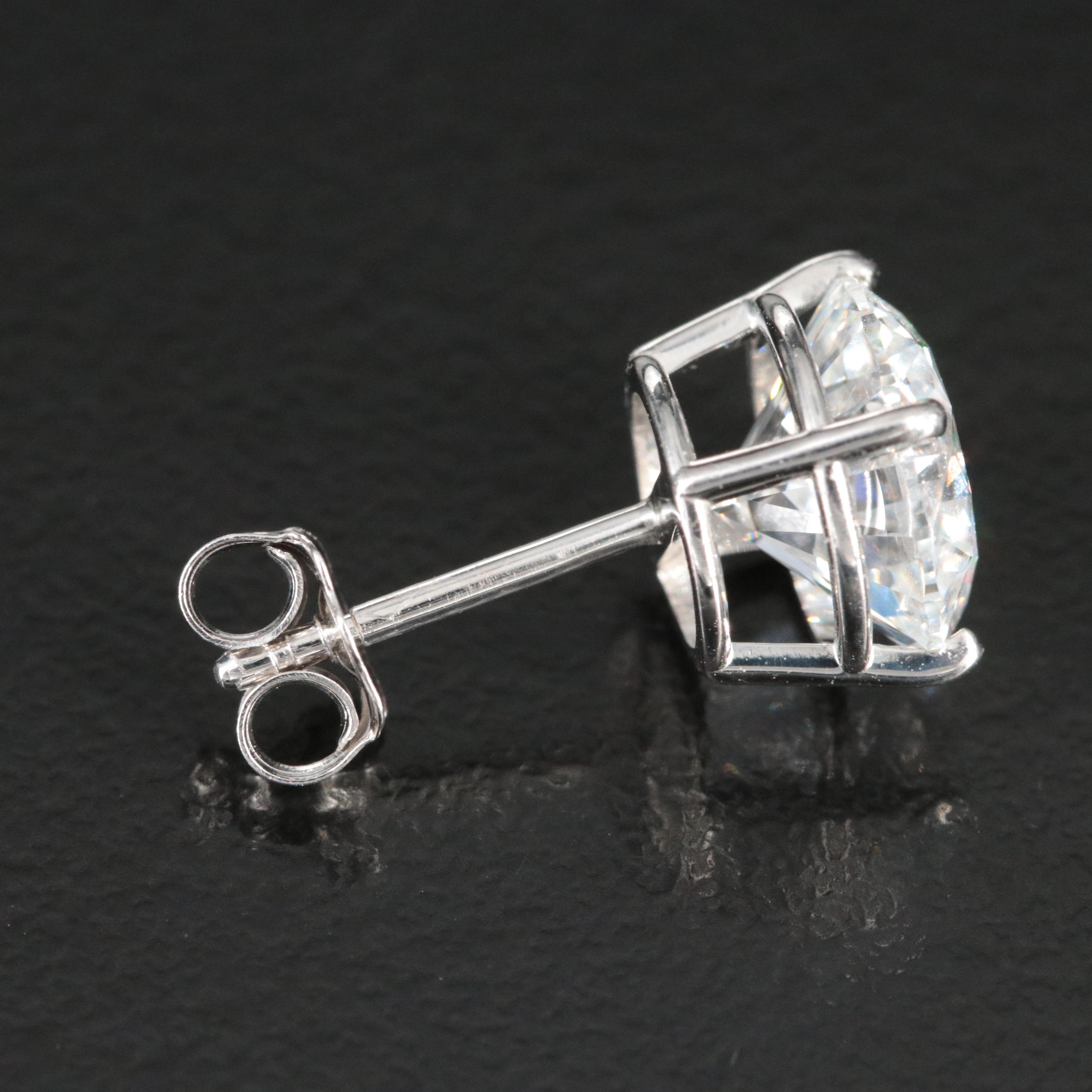 Platinum 4.17 CTW Lab Grown Diamond Stud Earrings with IGI Reports