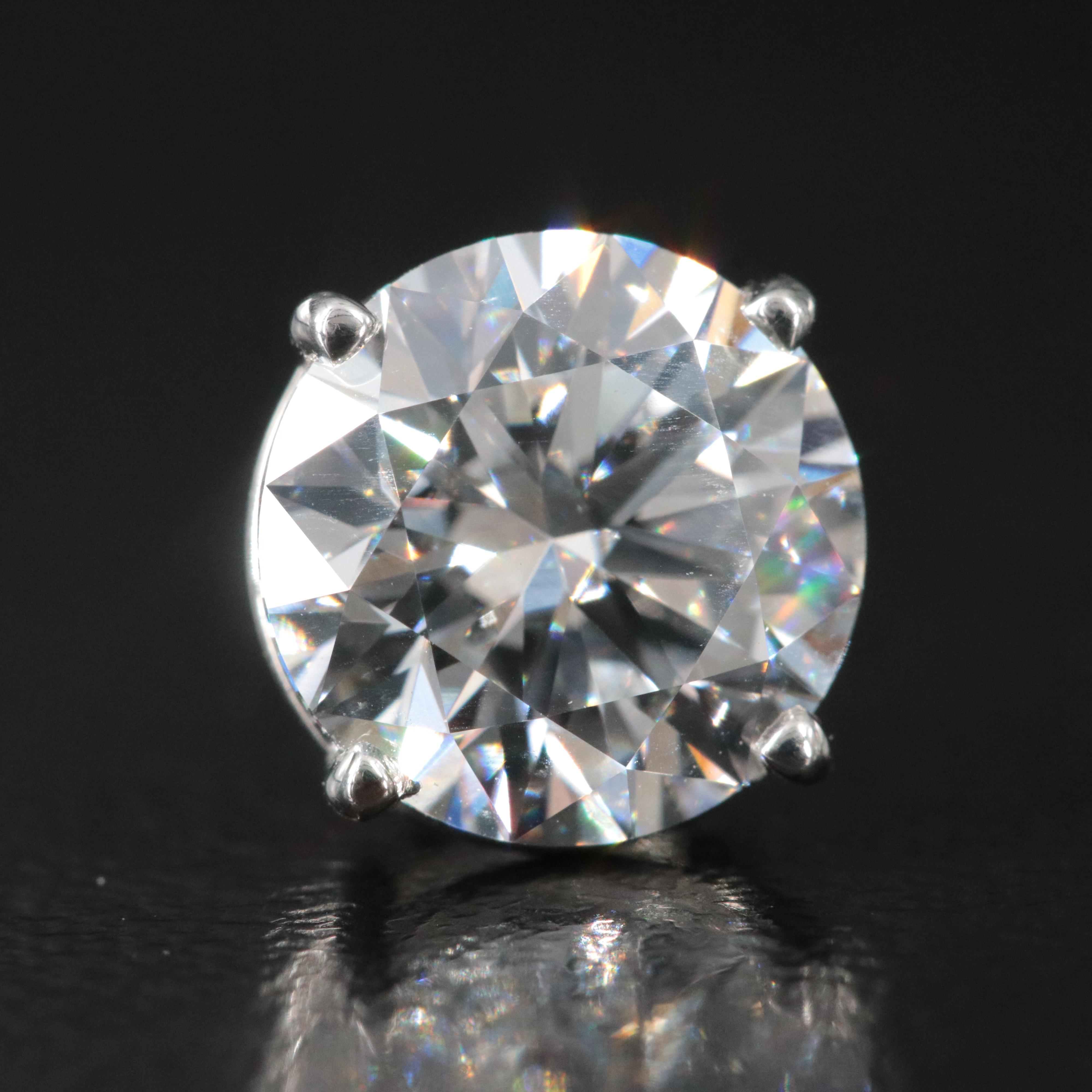 Platinum 4.17 CTW Lab Grown Diamond Stud Earrings with IGI Reports