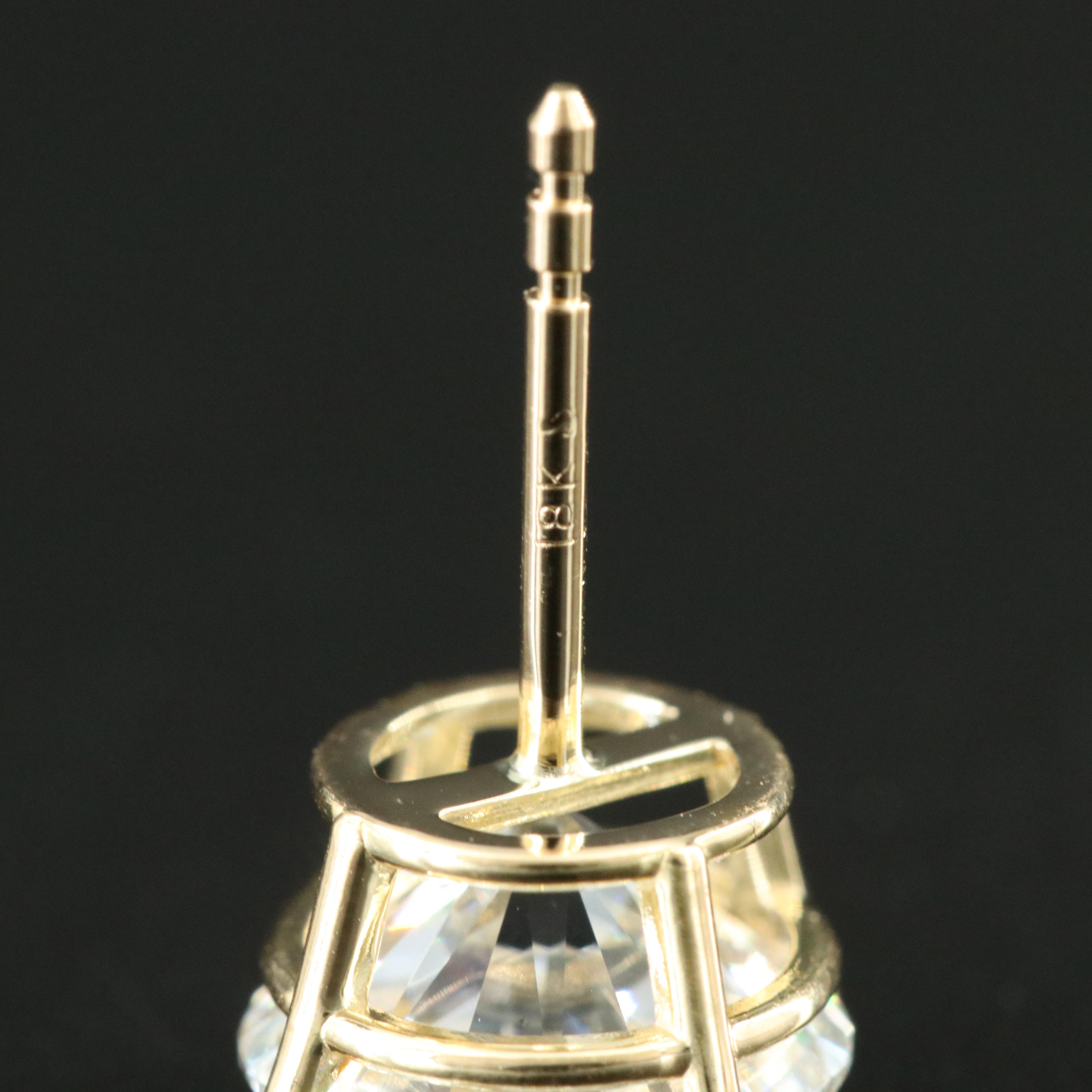 18K 3.98 CTW Lab Grown Diamond Stud Earrings with IGI Reports