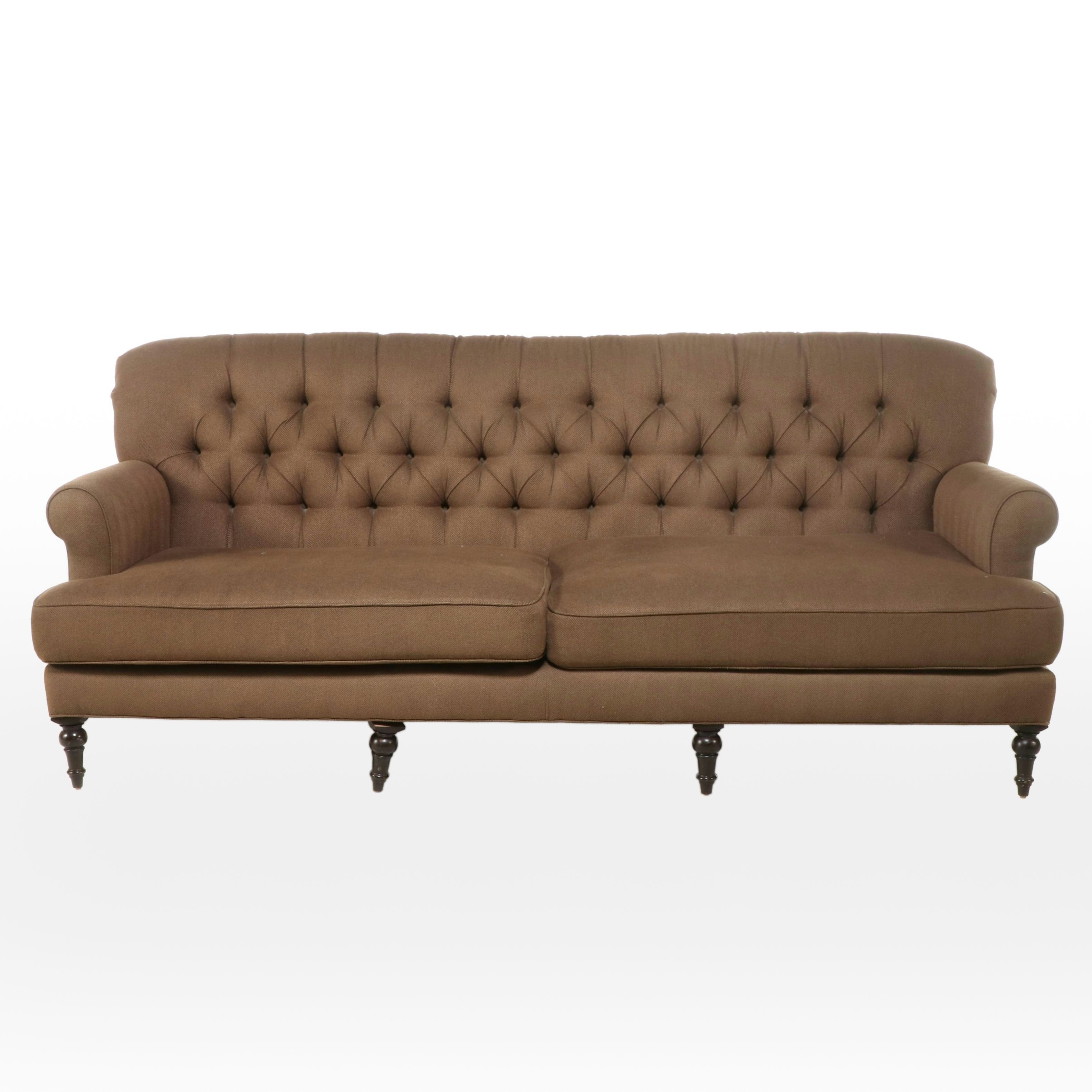 Arhaus Furniture Buttoned-Down Sofa