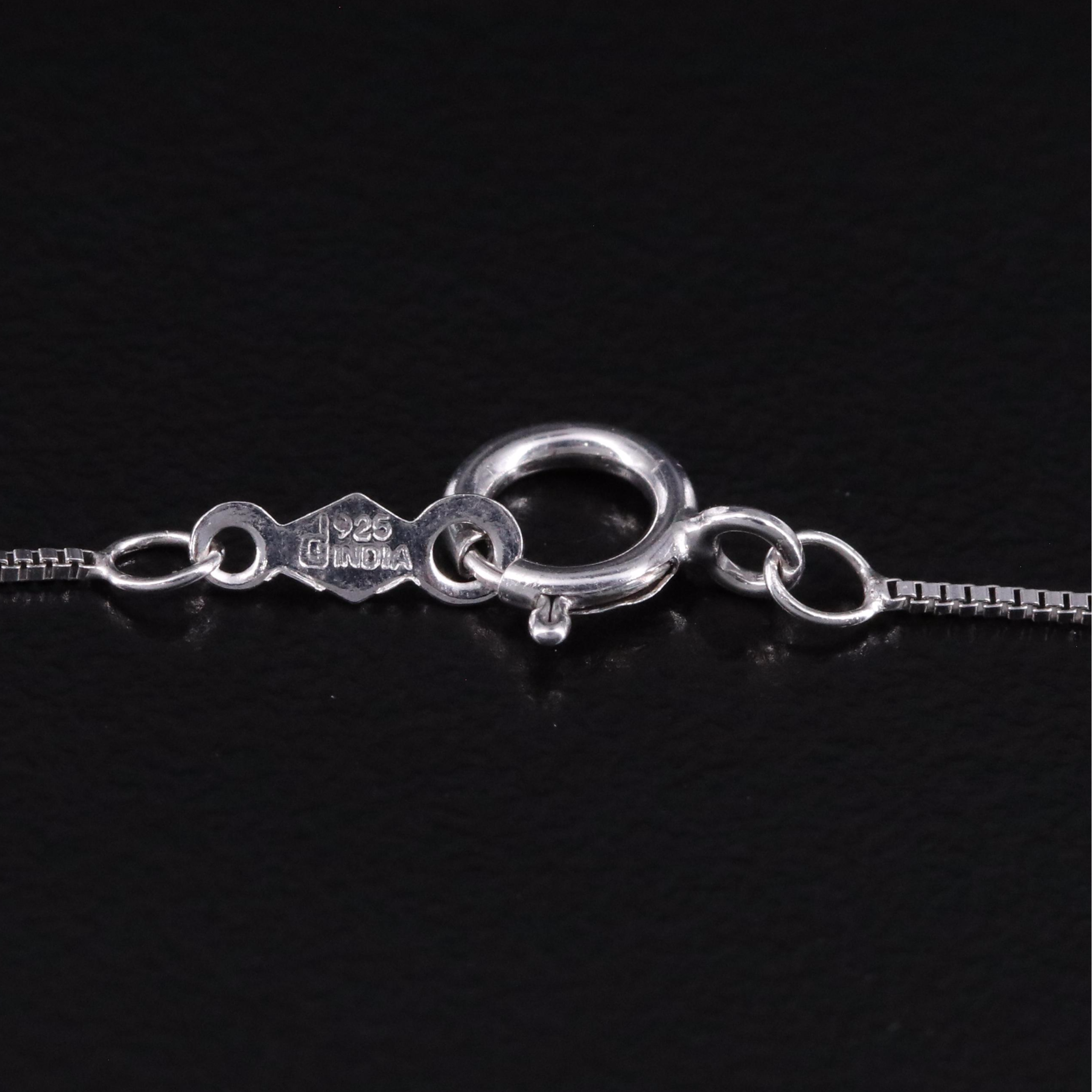 Sterling Emerald and White Sapphire Pendant Necklace