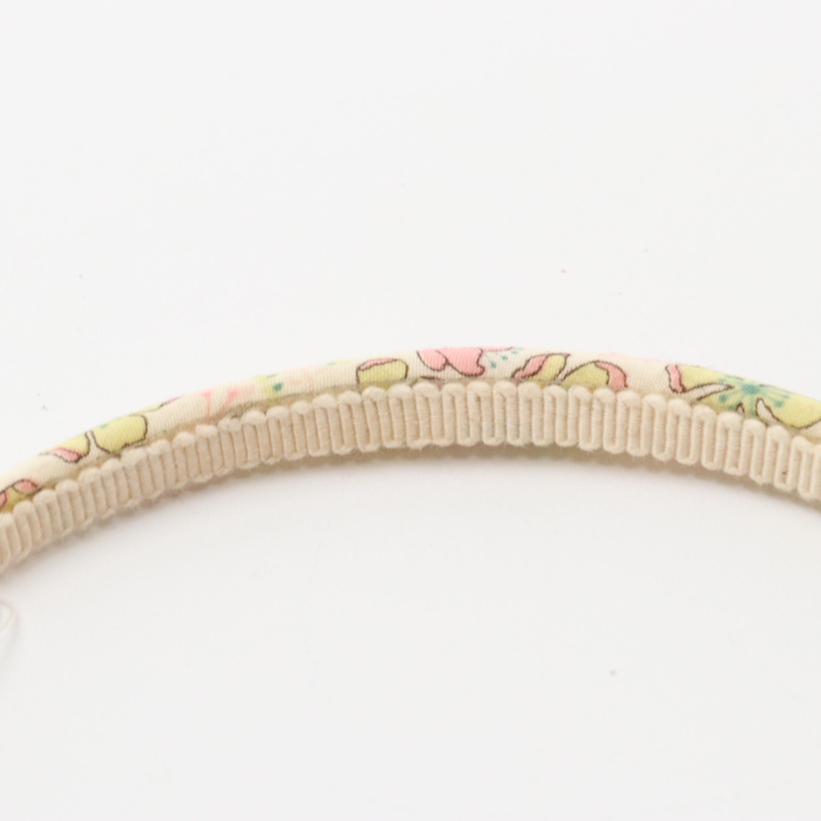 Chanel CC Camellia Print Thin Headband in Pastels