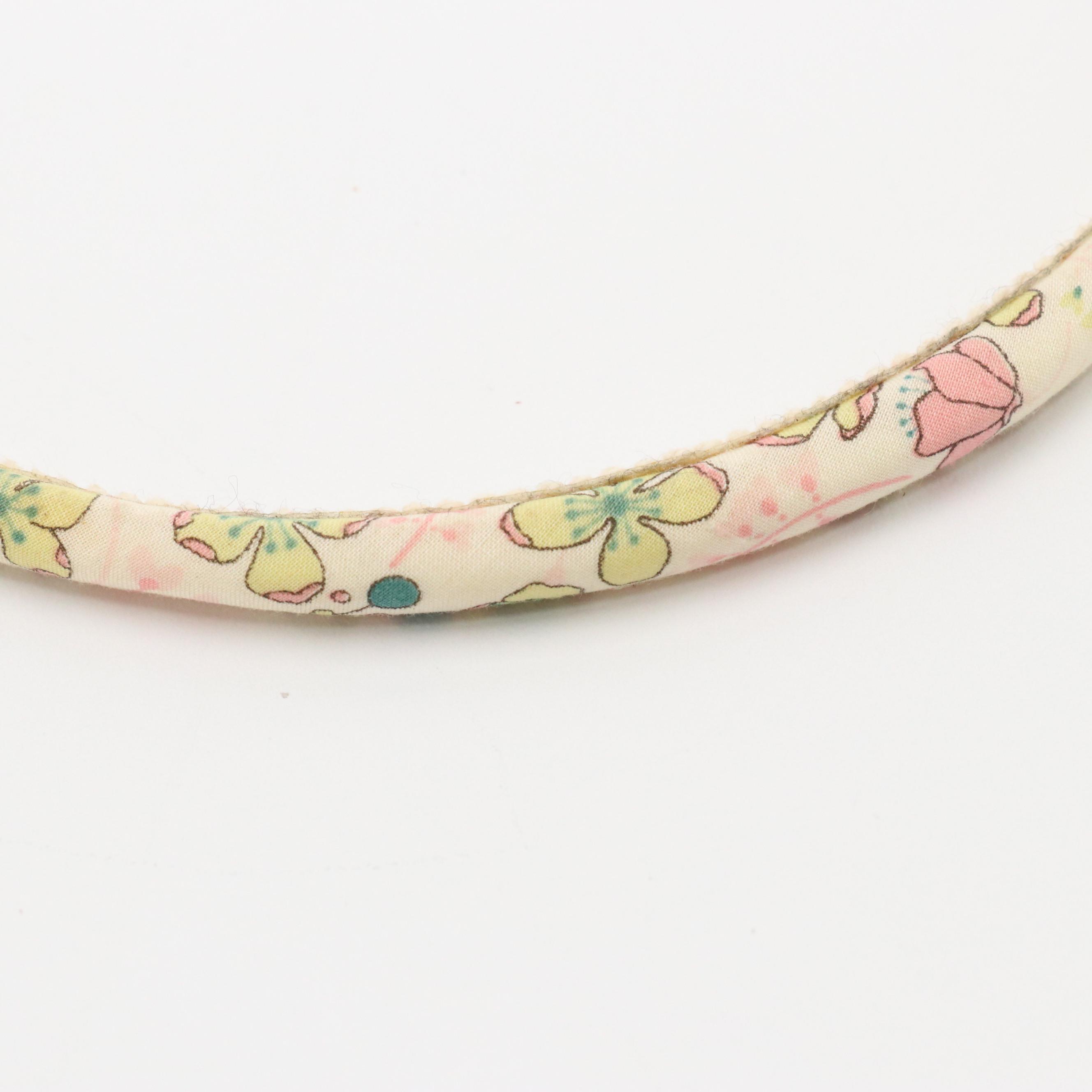 Chanel CC Camellia Print Thin Headband in Pastels