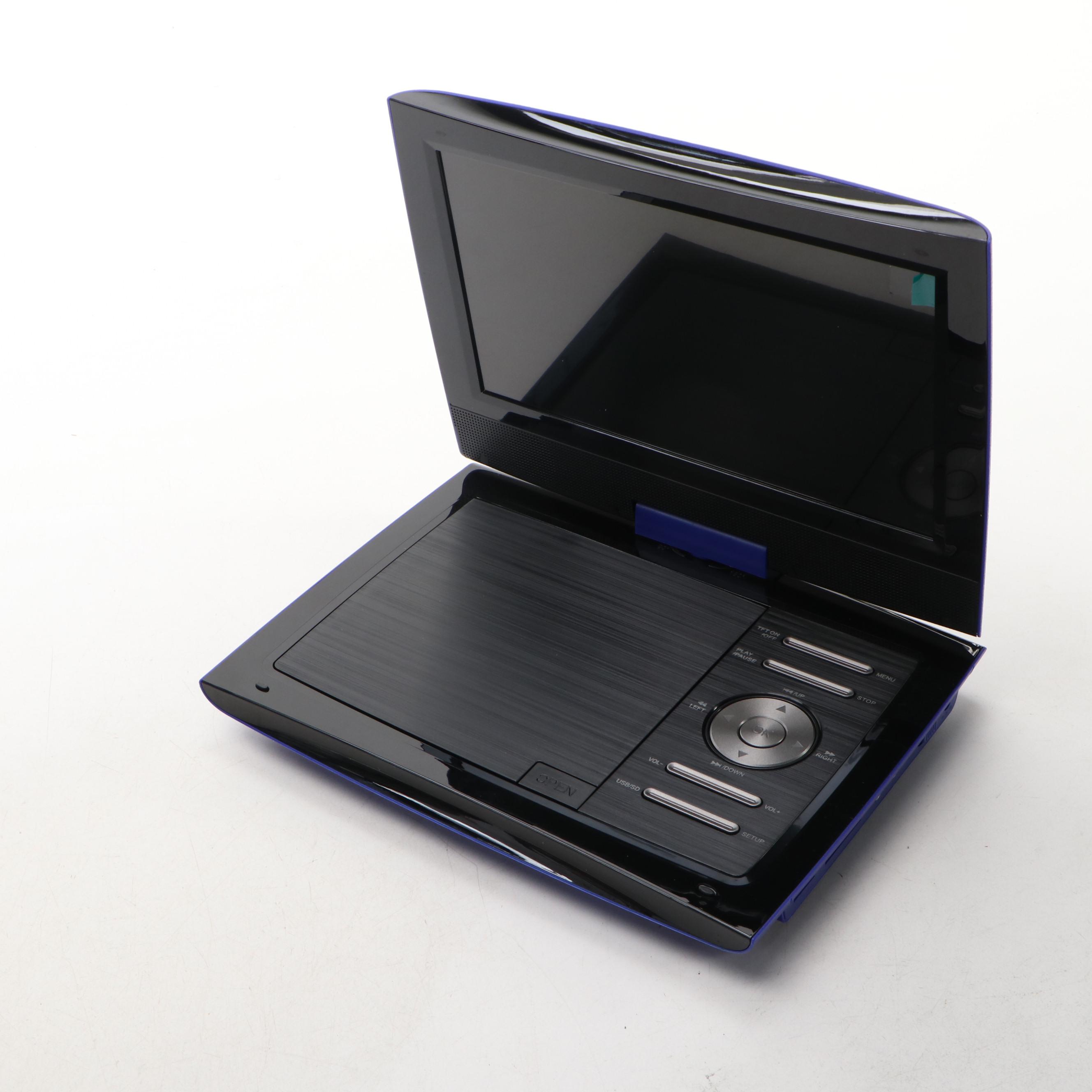 Cinematix Slimline 9" Portable DVD Player with Over-Ear Headphones