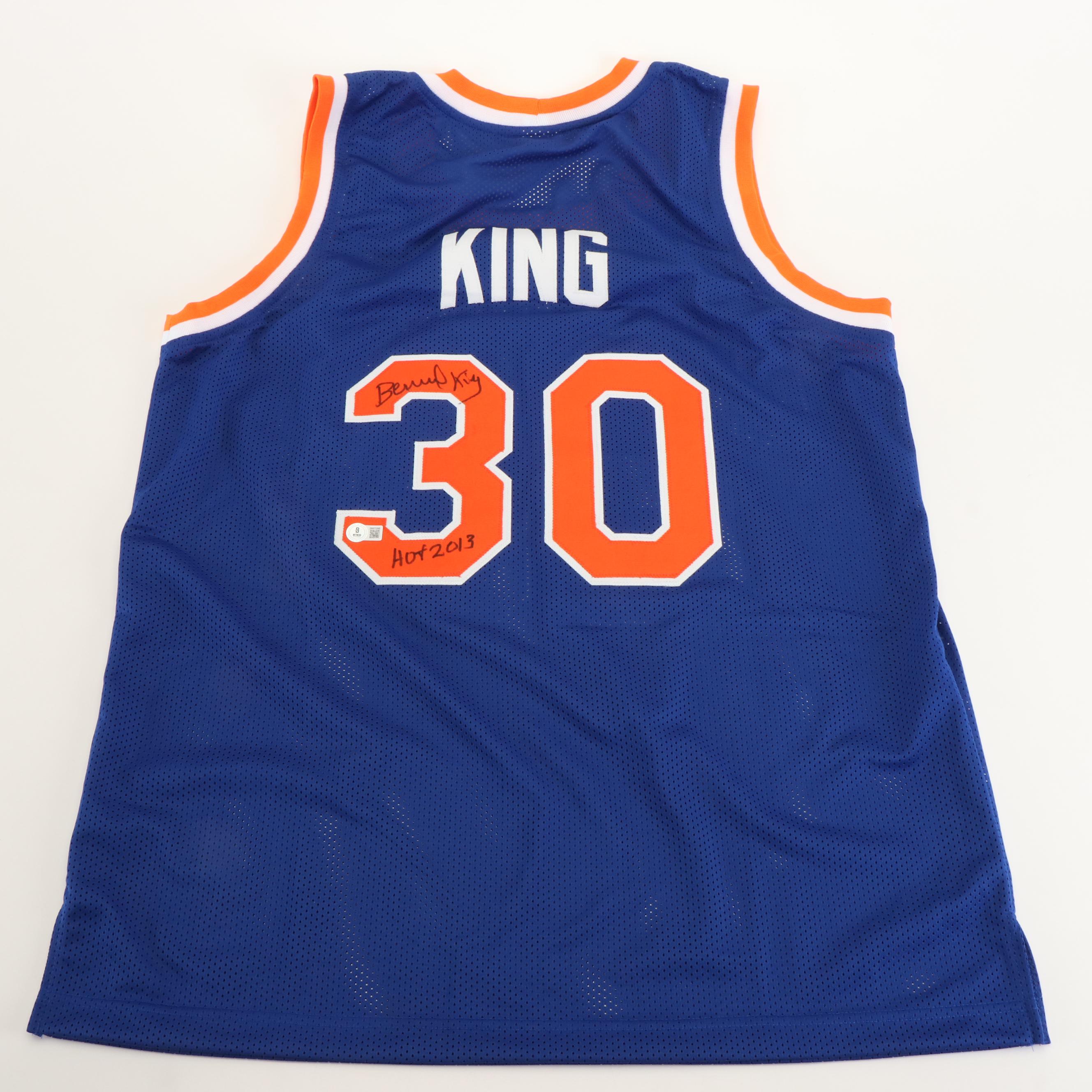 Bernard King Signed “HOF 2013” New York Knicks Basketball Jersey, Beckett