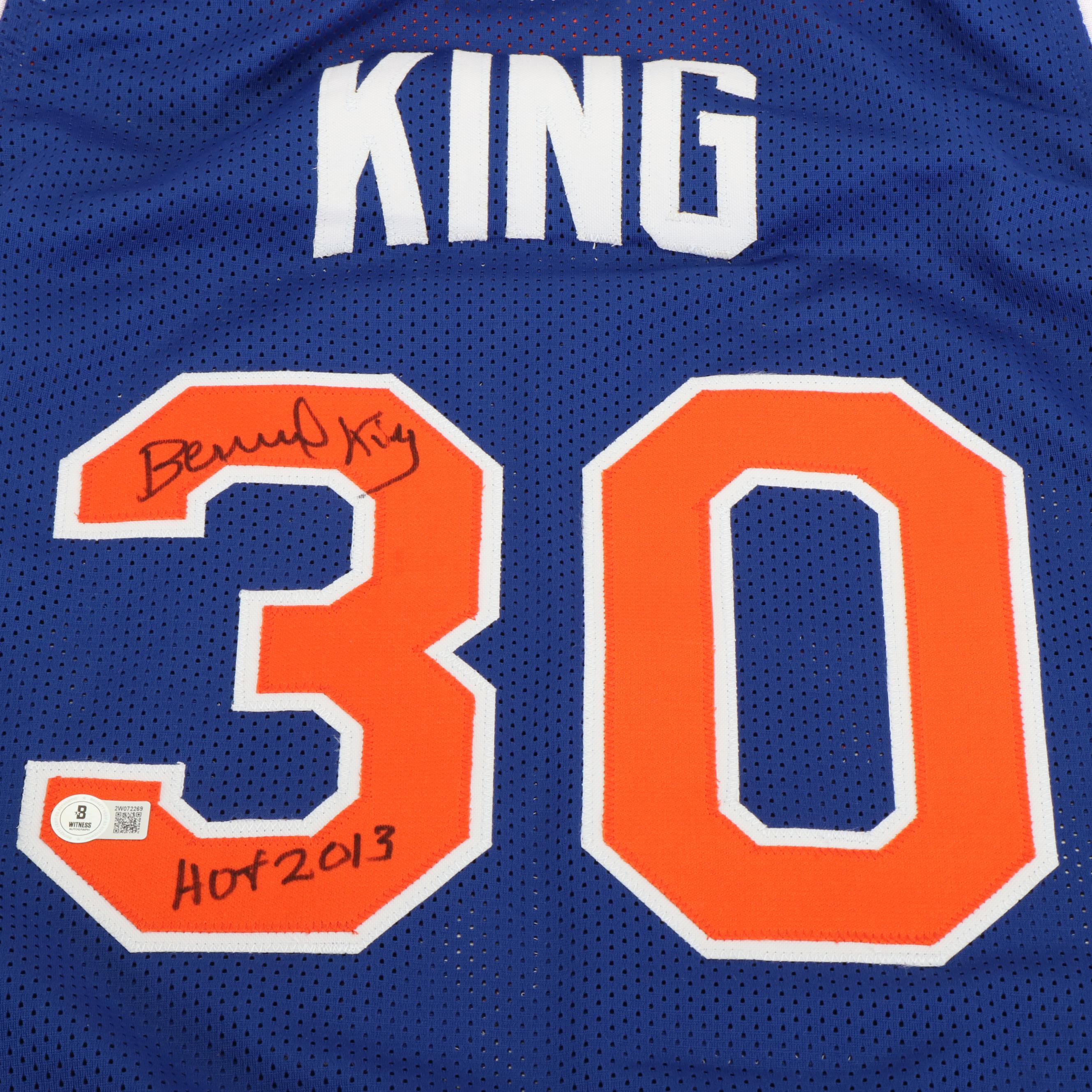 Bernard King Signed “HOF 2013” New York Knicks Basketball Jersey, Beckett