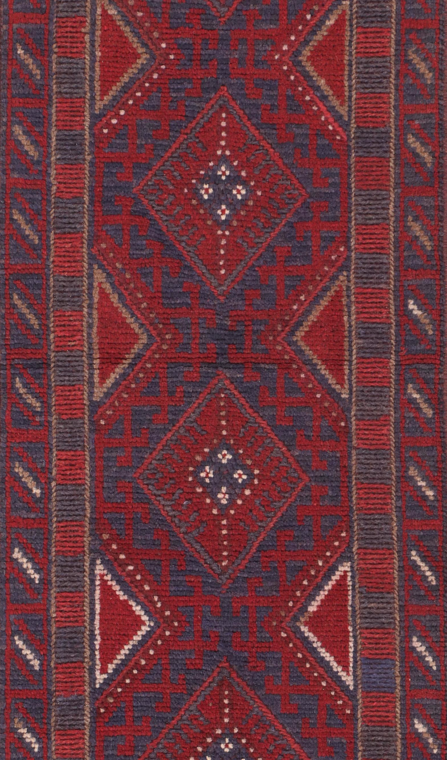 2'1 x 7'10 Handwoven Afghan Mashwani Carpet Runner