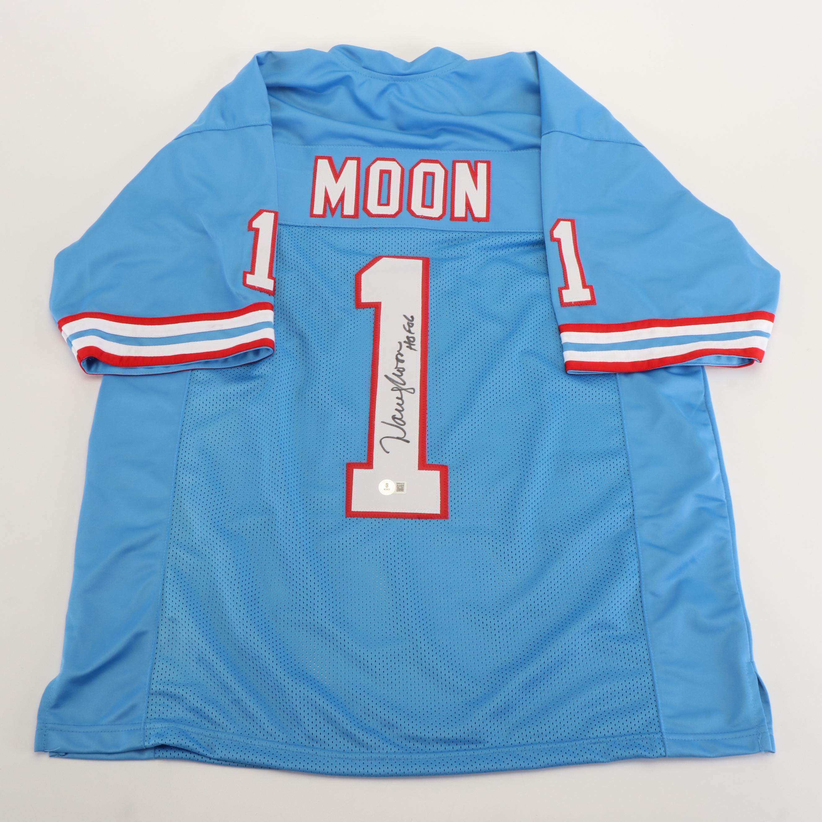 Warren Moon Signed “HOF 06” Houston Oilers Football Jersey, Beckett