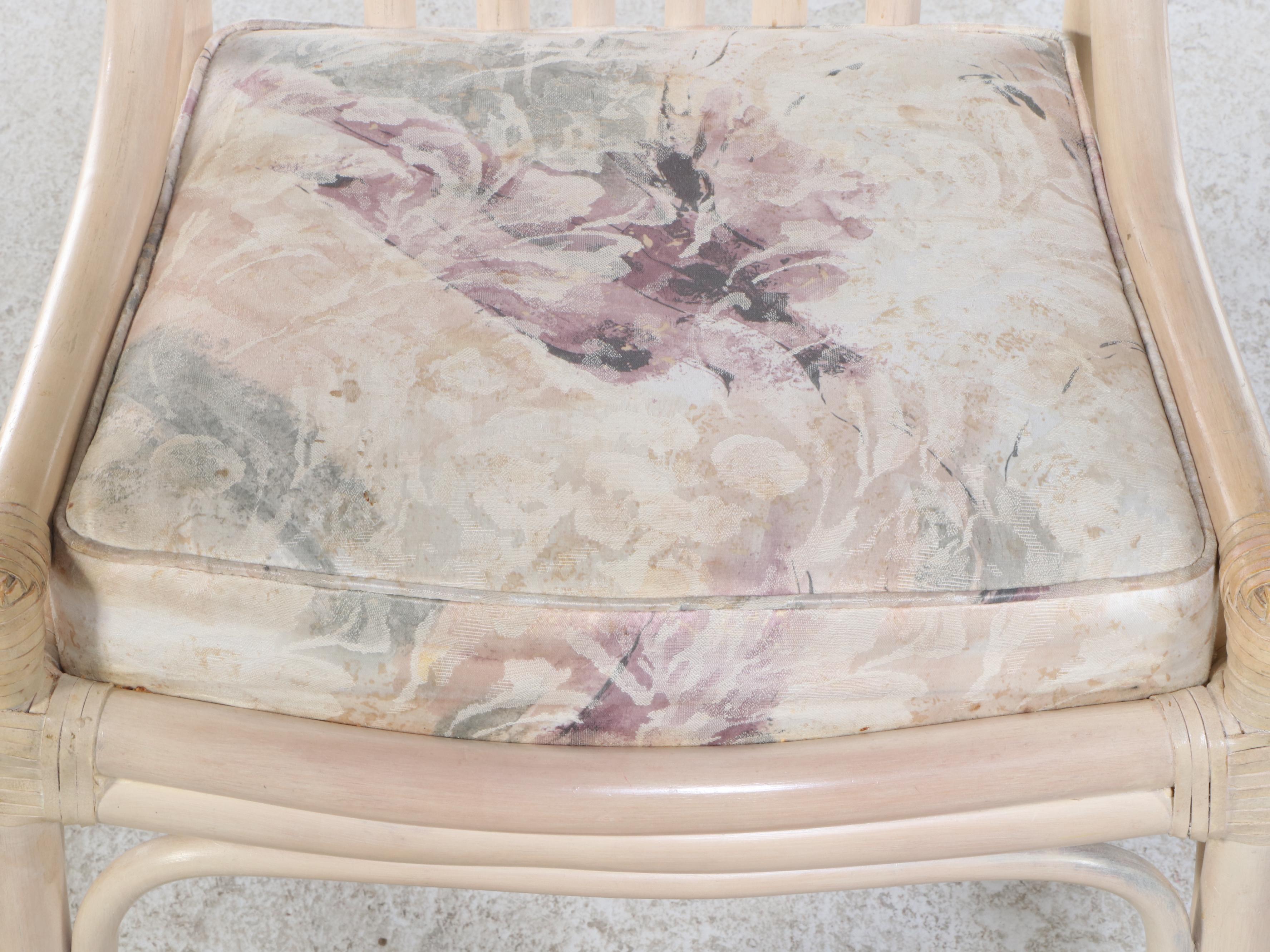 Five Piece Rattan Patio Dining Set with Glass Top Table