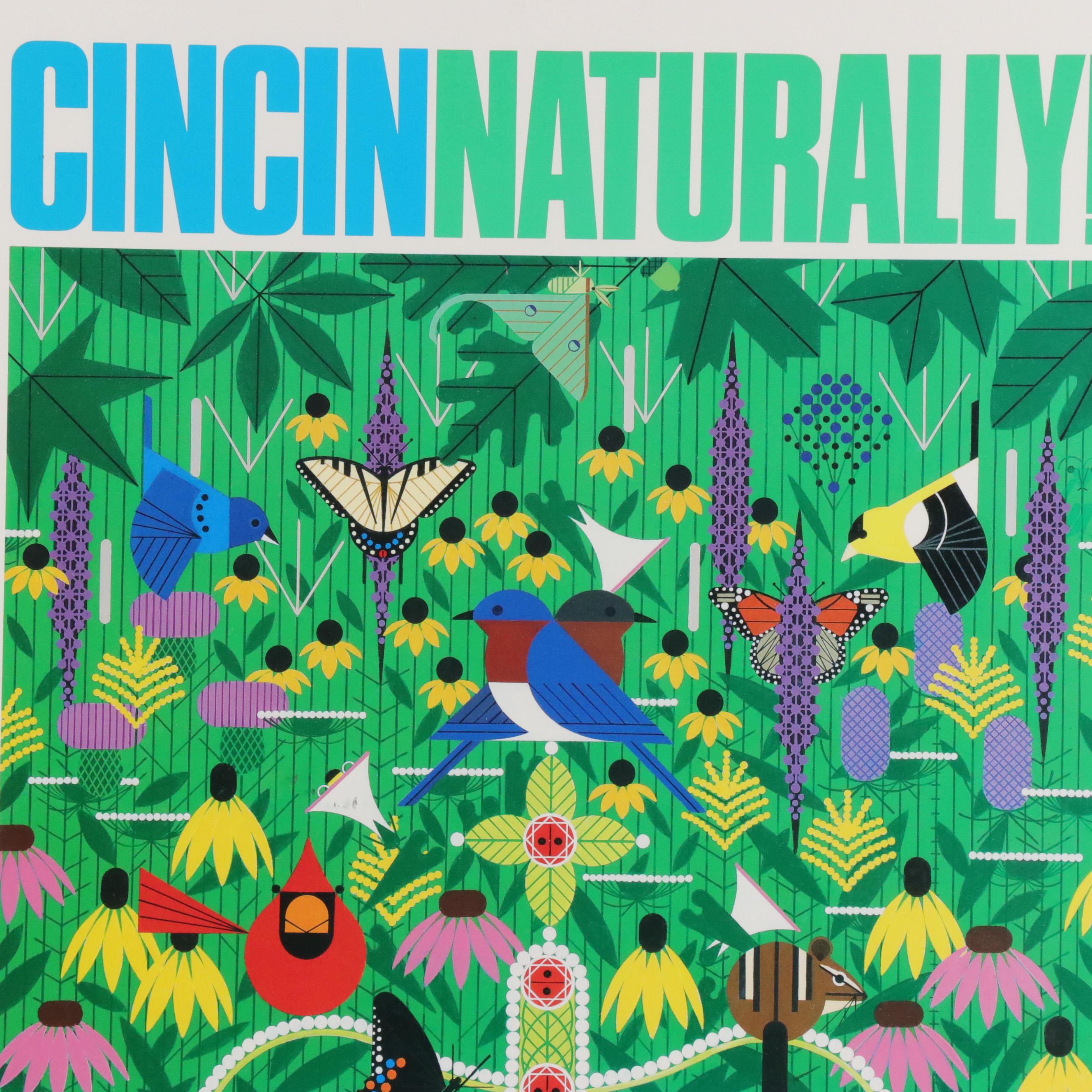 Charley Harper "Cincinnaturally!" Offset Lithograph Poster, 1992