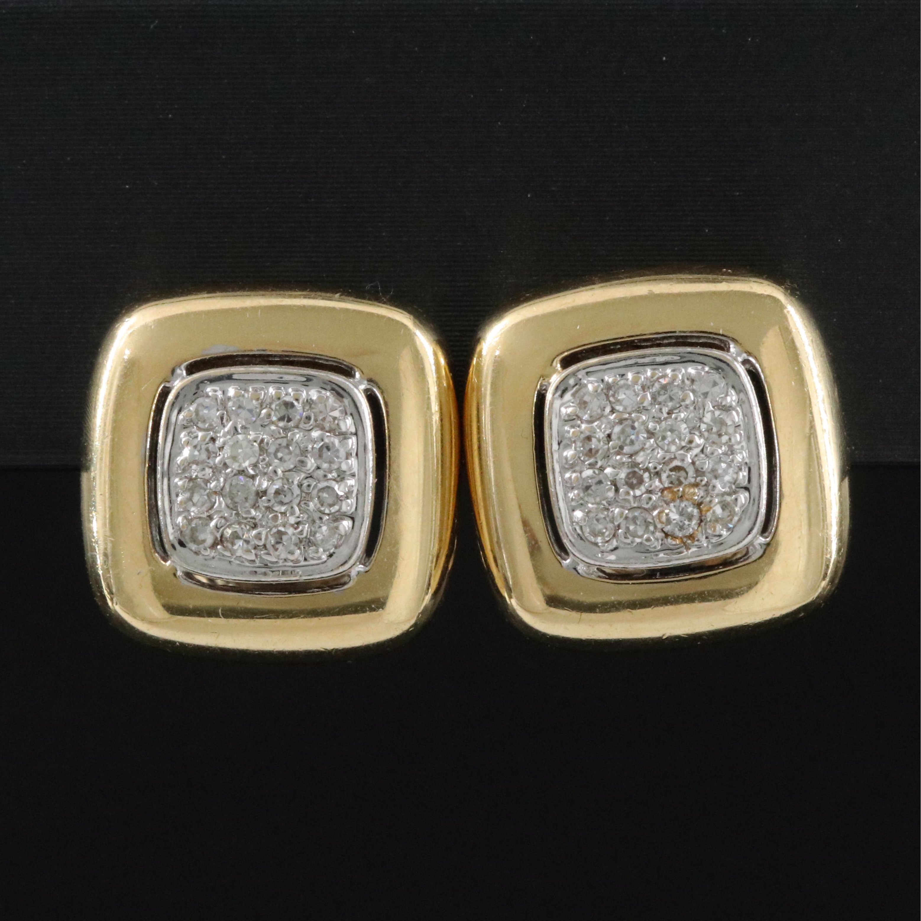 14K 0.24 CTW Diamond Button Earrings