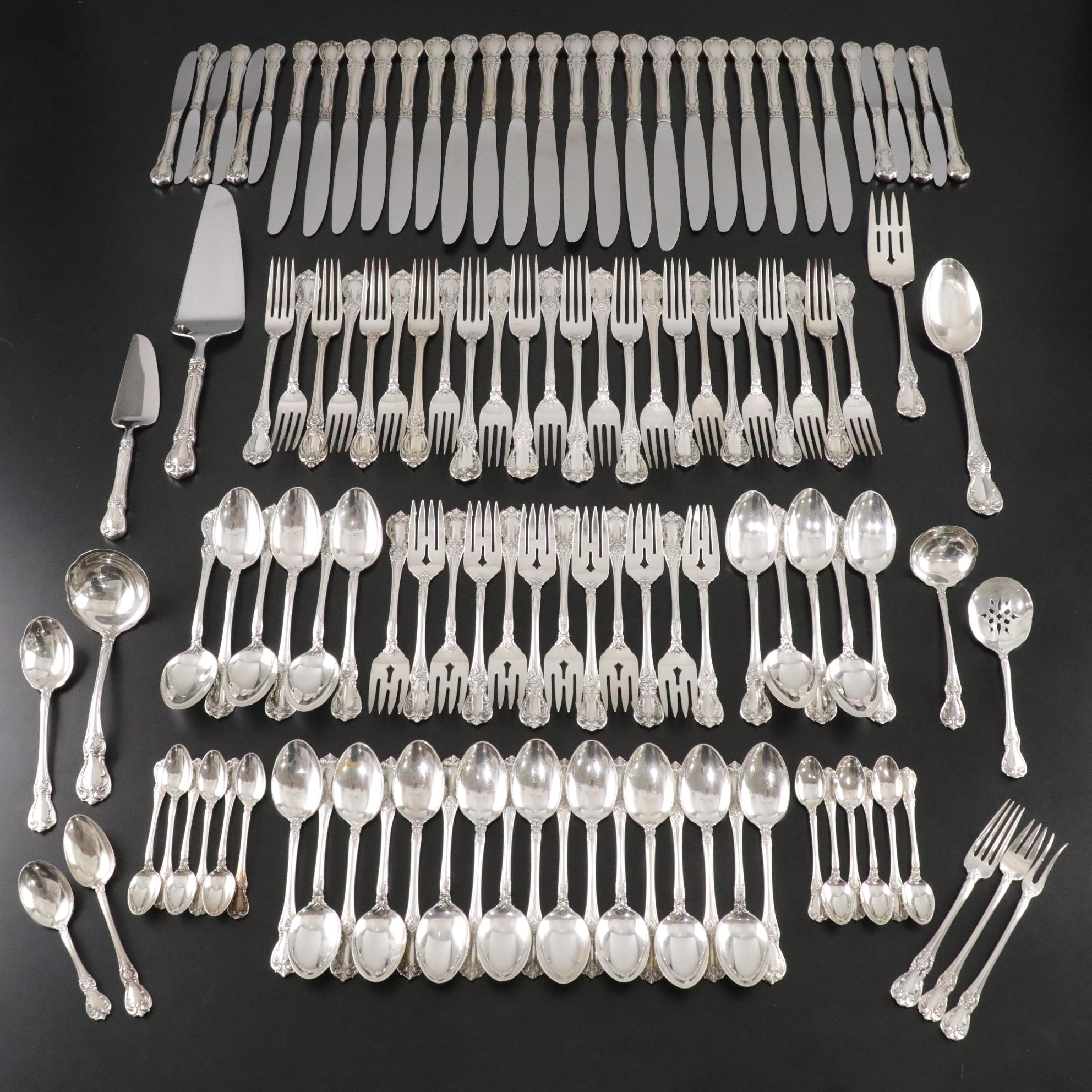 Sterling Silver Towle "Old Master" Flatware With Serving and Specialty Pieces