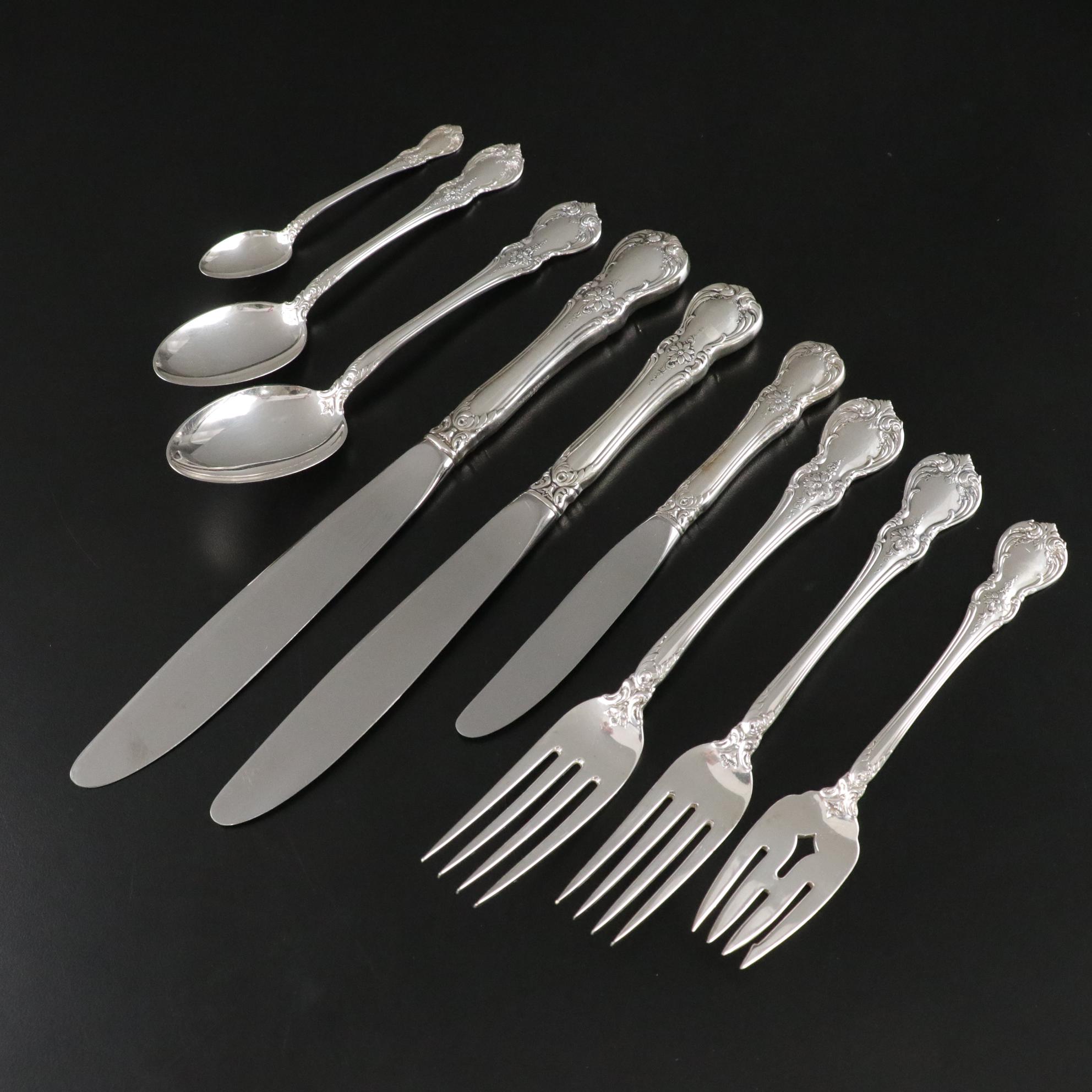 Sterling Silver Towle "Old Master" Flatware With Serving and Specialty Pieces