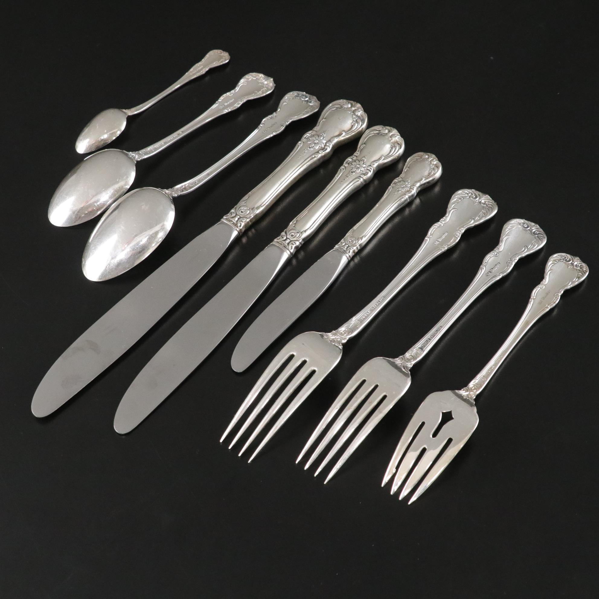 Sterling Silver Towle "Old Master" Flatware With Serving and Specialty Pieces