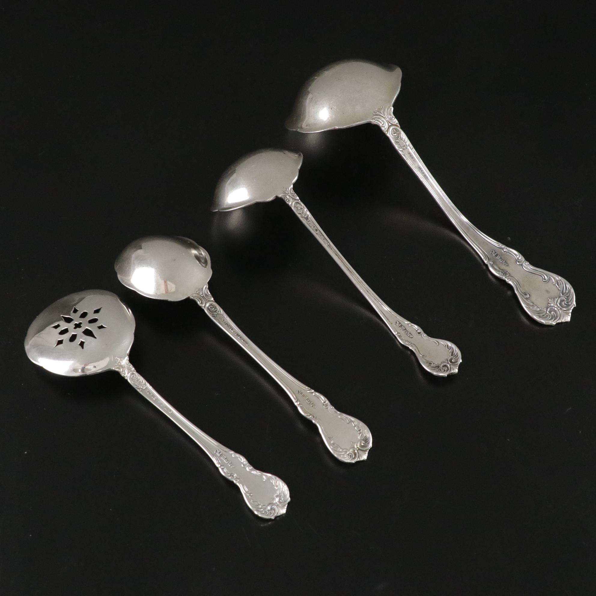 Sterling Silver Towle "Old Master" Flatware With Serving and Specialty Pieces