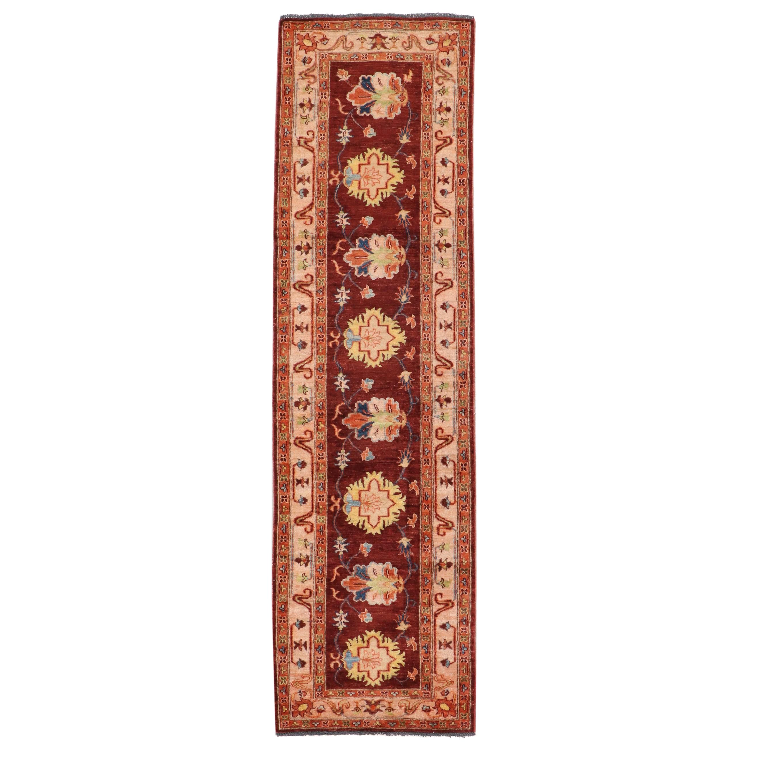 2'8 x 9'4 Hand-Knotted Pakistani Chobi Carpet Runner