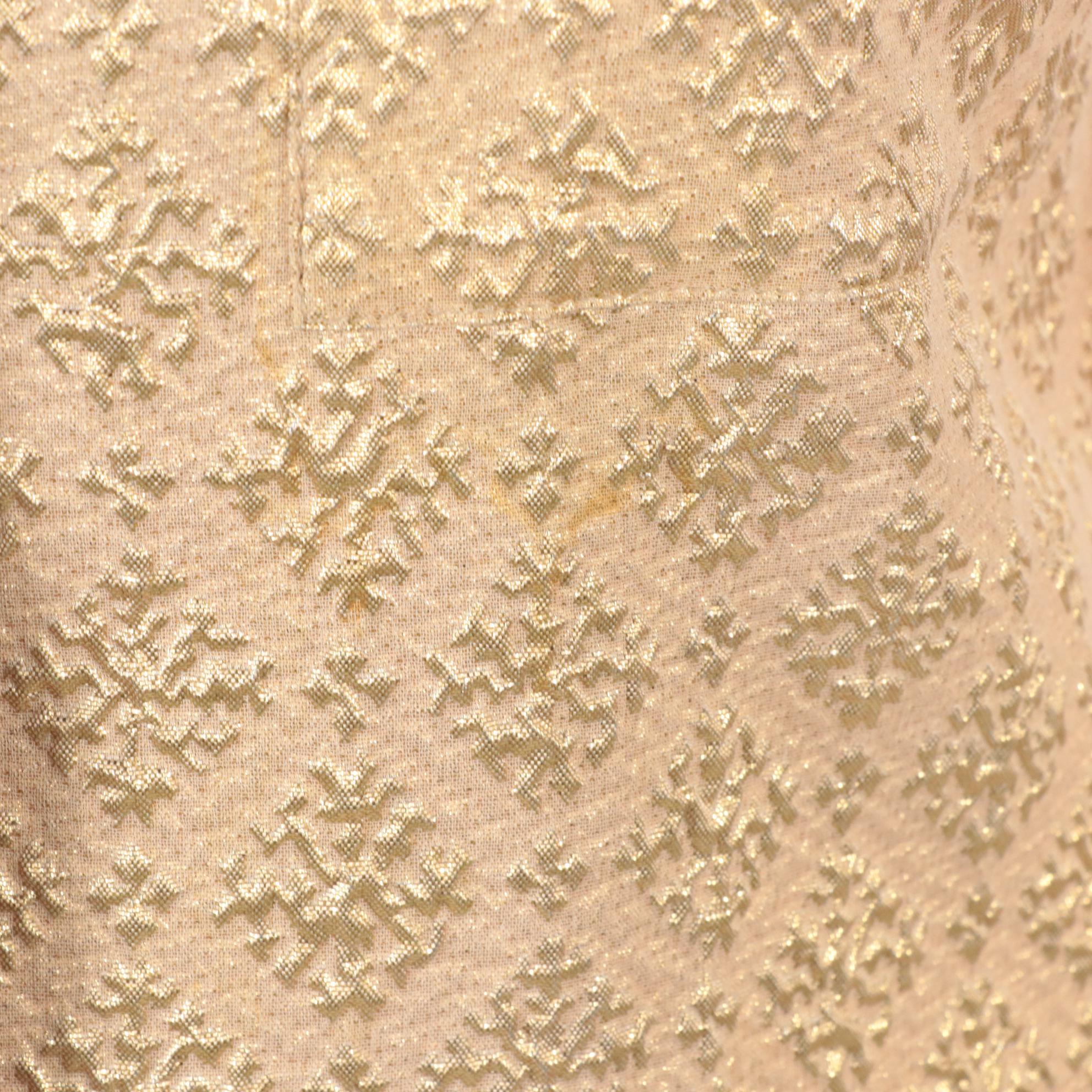 Prada Metallic Textured Silk Button-Up Shirt, 2000s