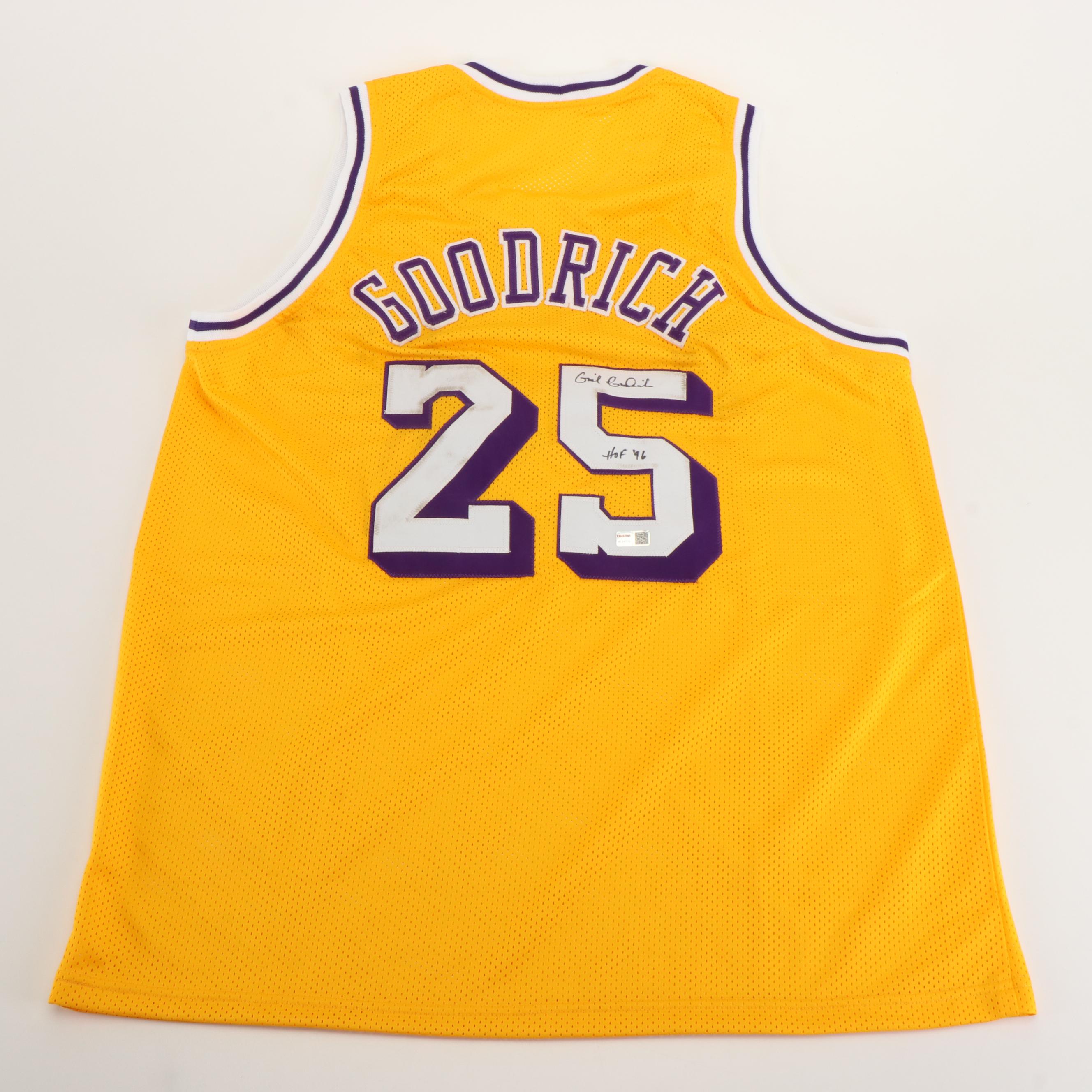 Gail Goodrich Signed “HOF 96” Los Angeles Lakers Basketball Jersey, Tri-Star