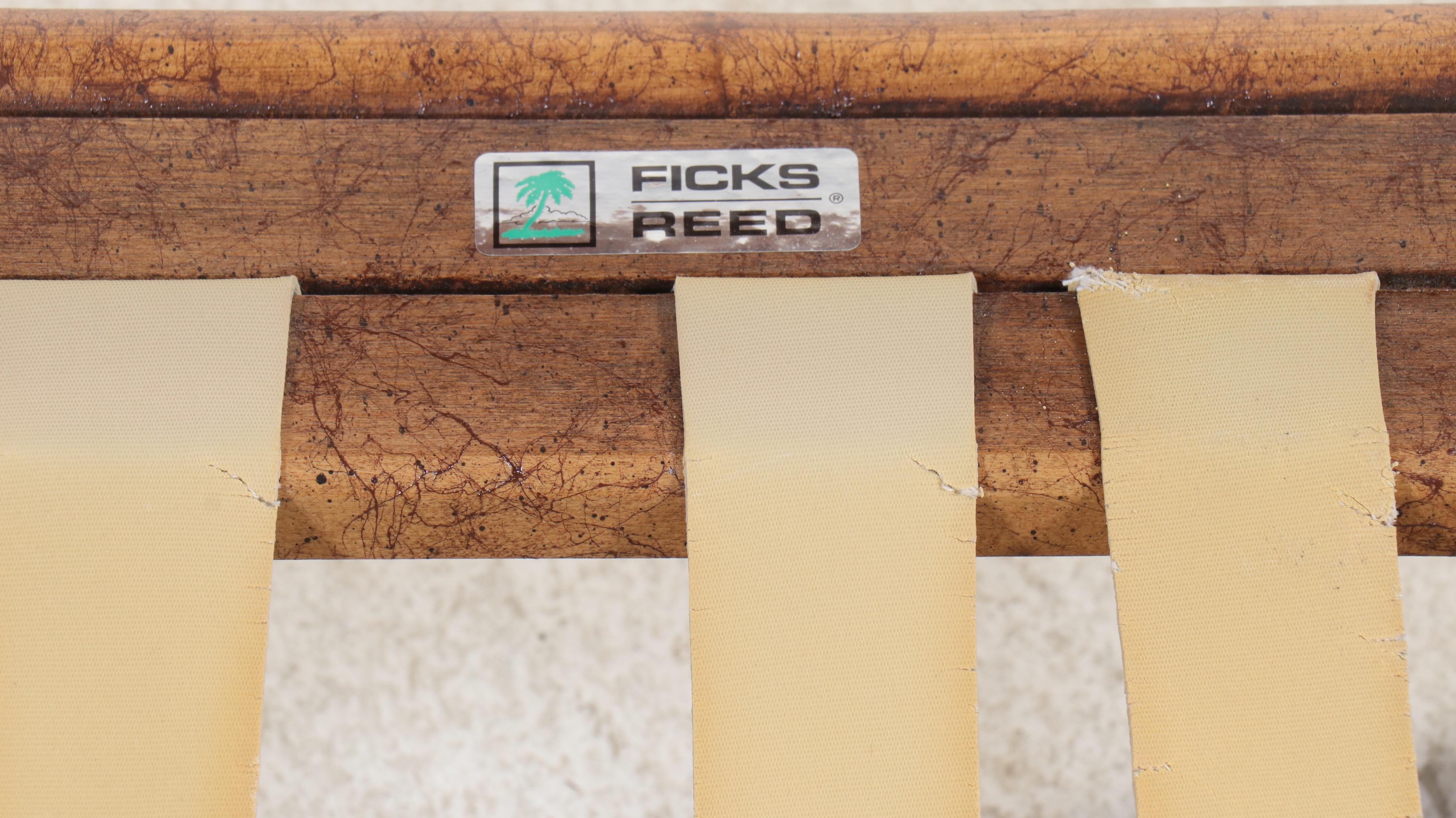 Three-Piece Ficks Reed Rattan Patio Seating Set, Mid to Late 20th Century