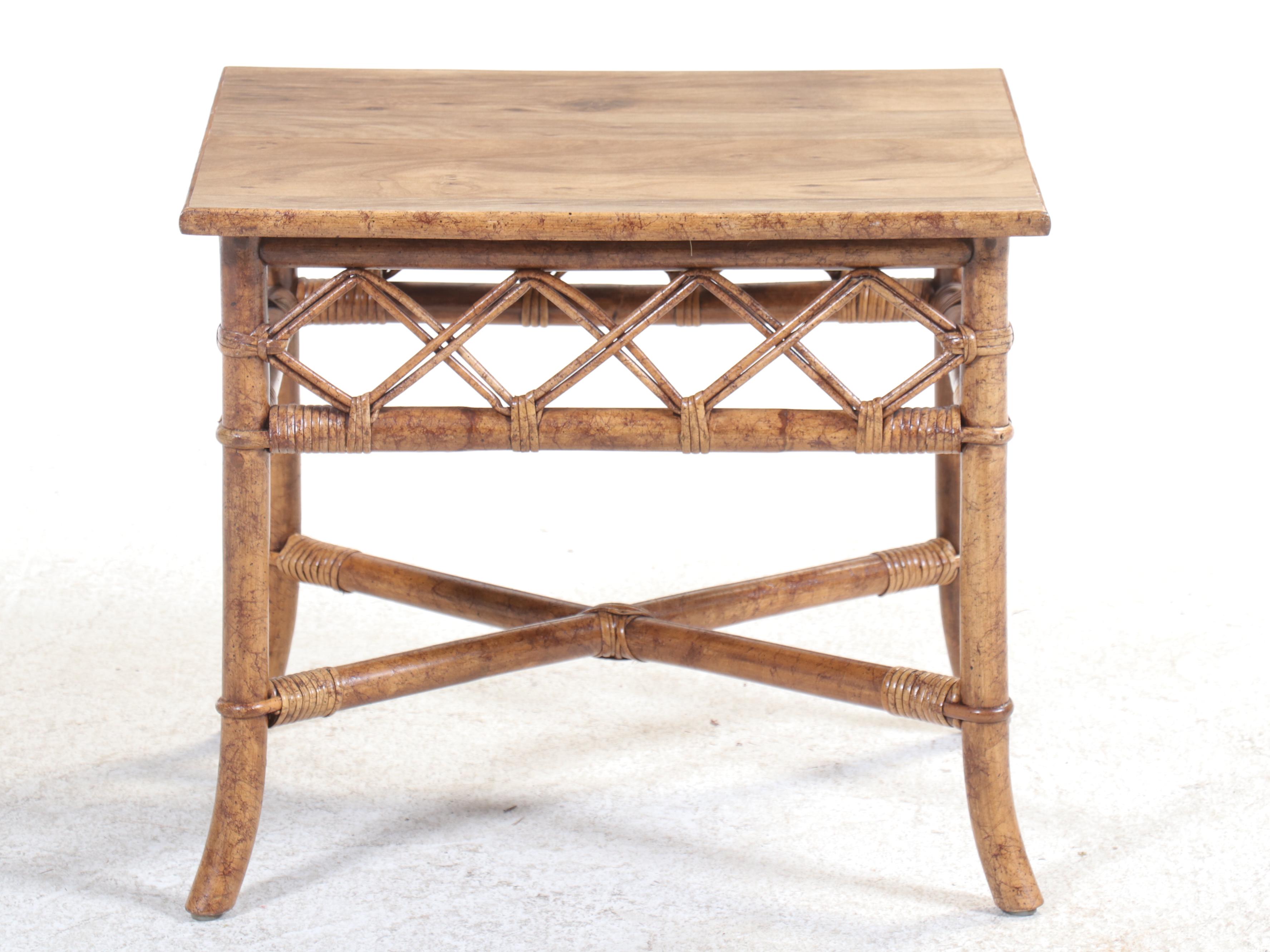 Three-Piece Ficks Reed Rattan Patio Seating Set, Mid to Late 20th Century